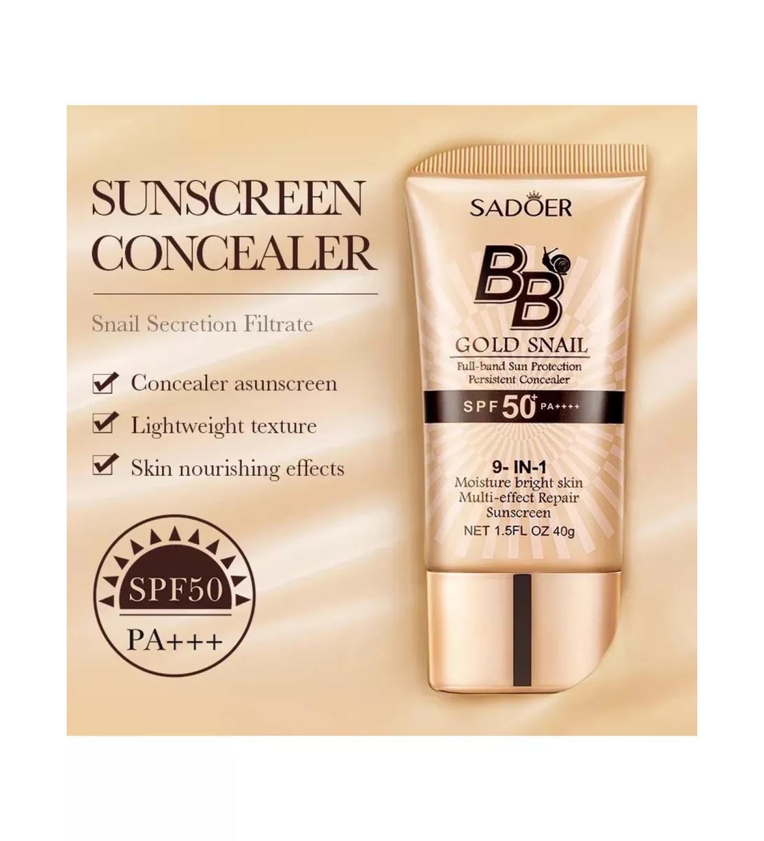 sadoer BB cream with snail mucin natural shade
