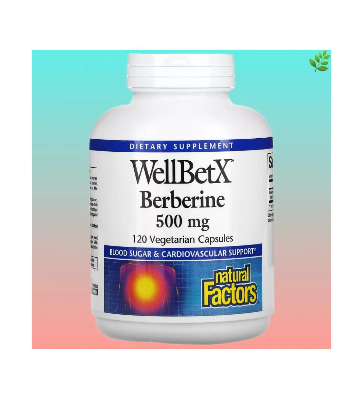 Natural Factors Wellbetx Berberin 500 mg vegetarian capsules