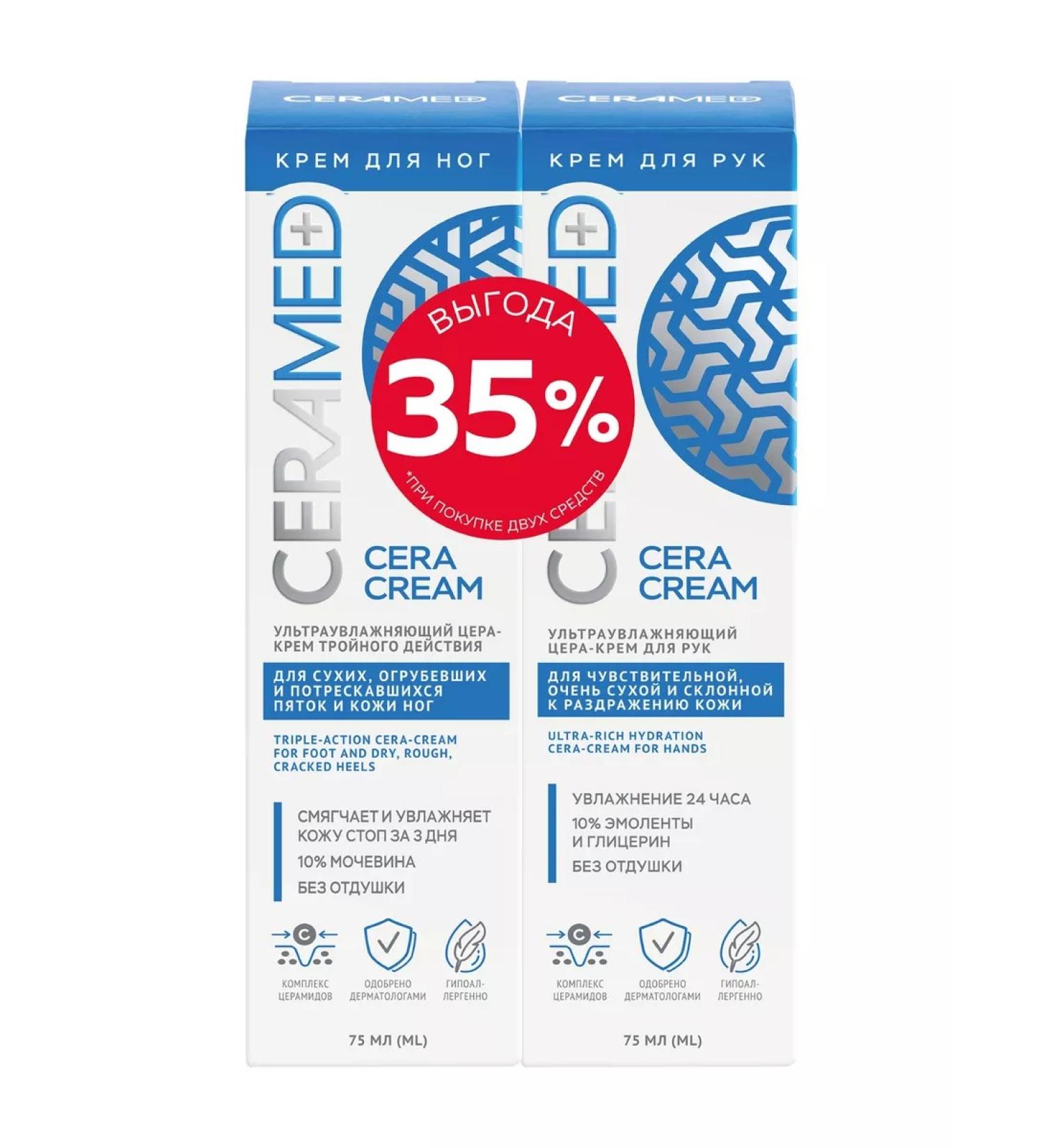 Ceramed Spike (cera-cream for hands 75 ml + cera-core for legs 75 ml)