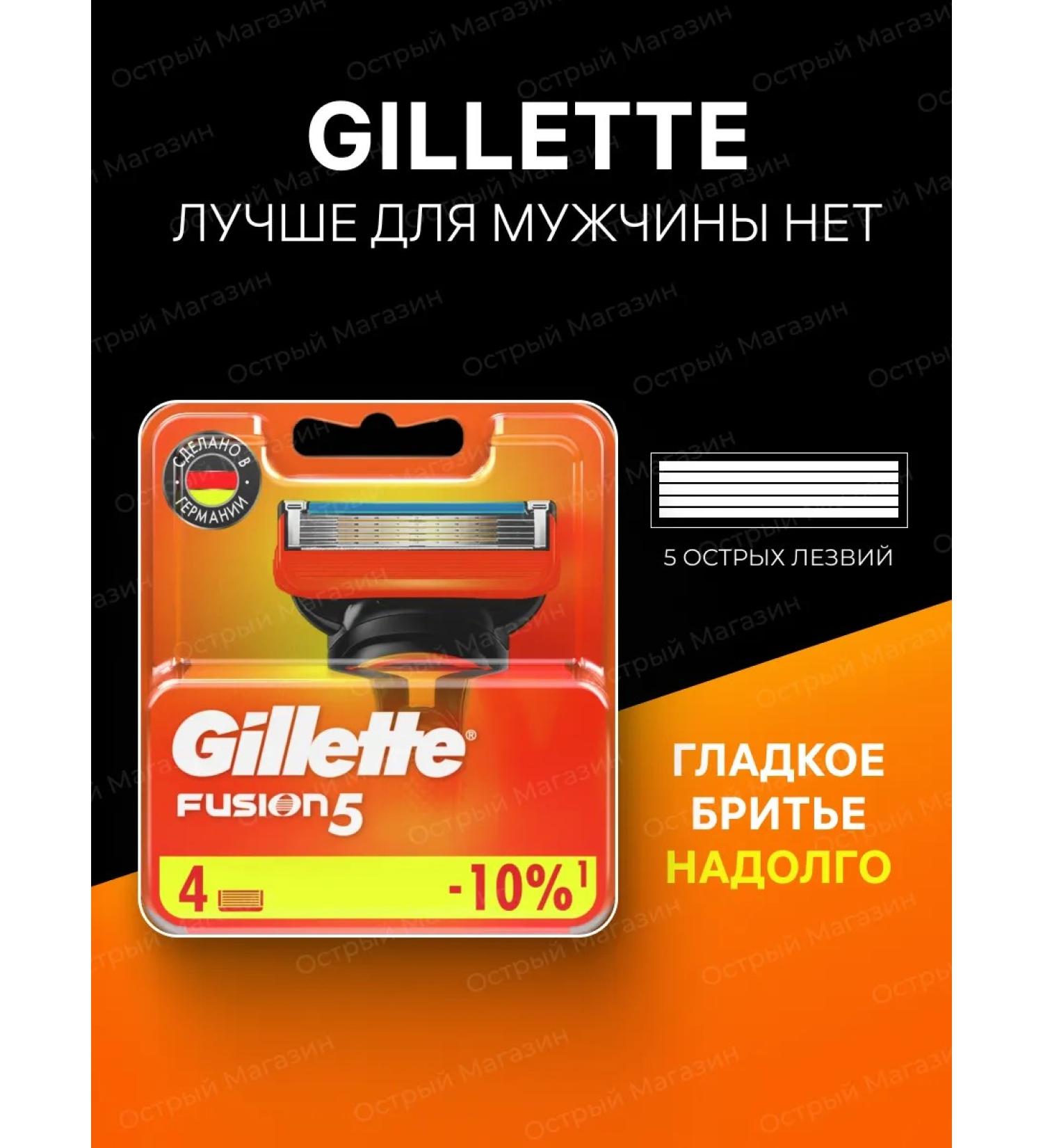 GILLETTE Fusion shaving shift cassettes - 4 pcs - Buy Online on GoSupps.com