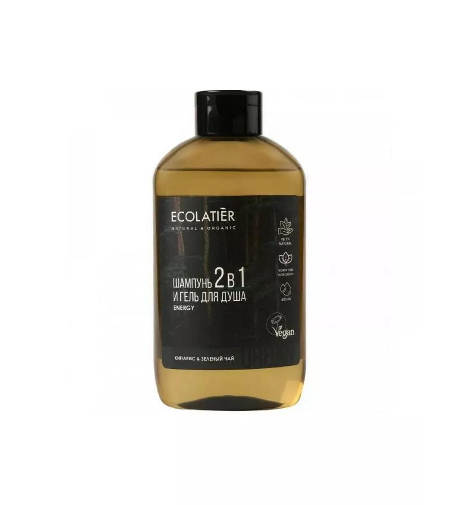 Ecolatier Shower gel and shampoo 2B1 cypress and green tea 600 ml