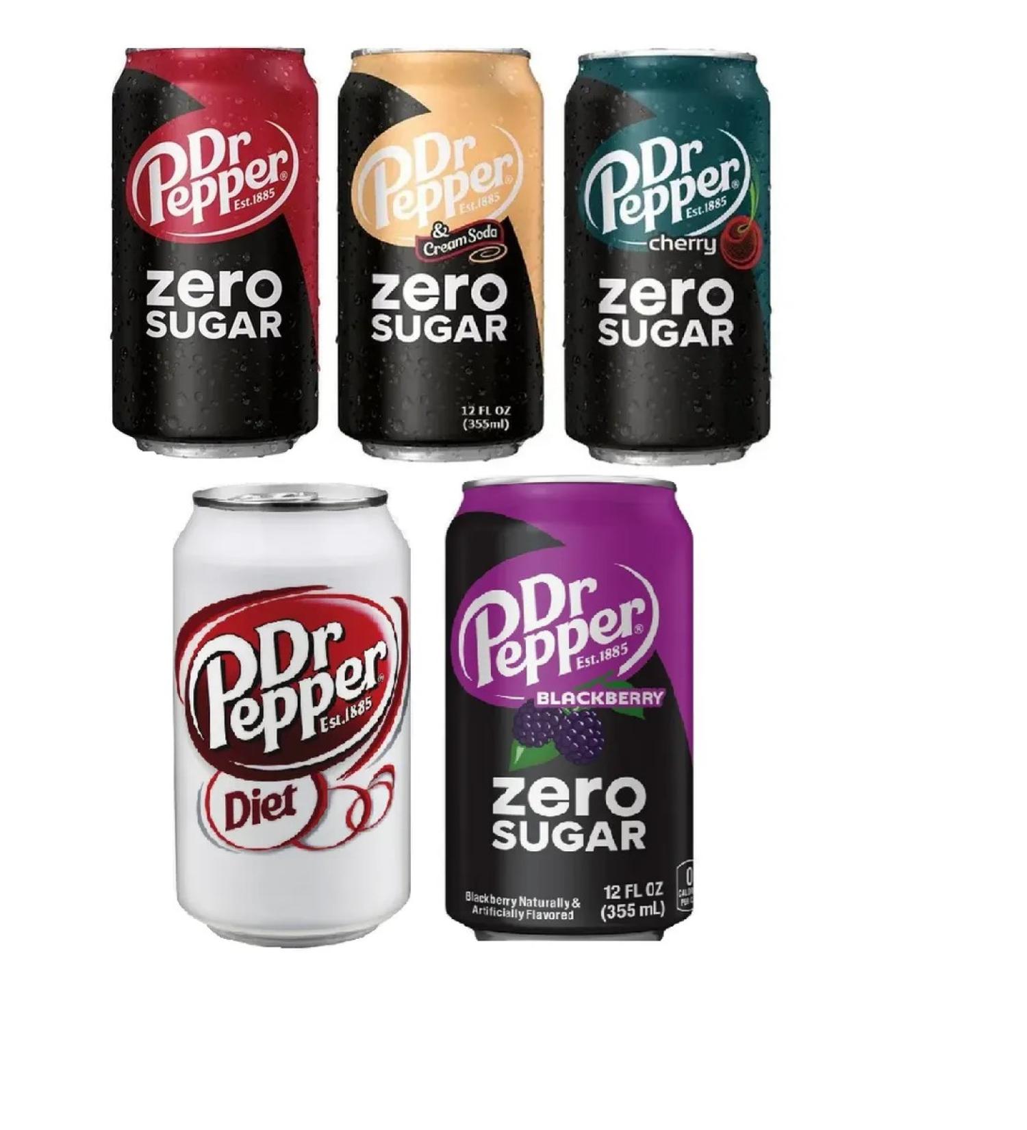 Dr Pepper Set of drinks Zero (5 pcs x 355 ml.) USA