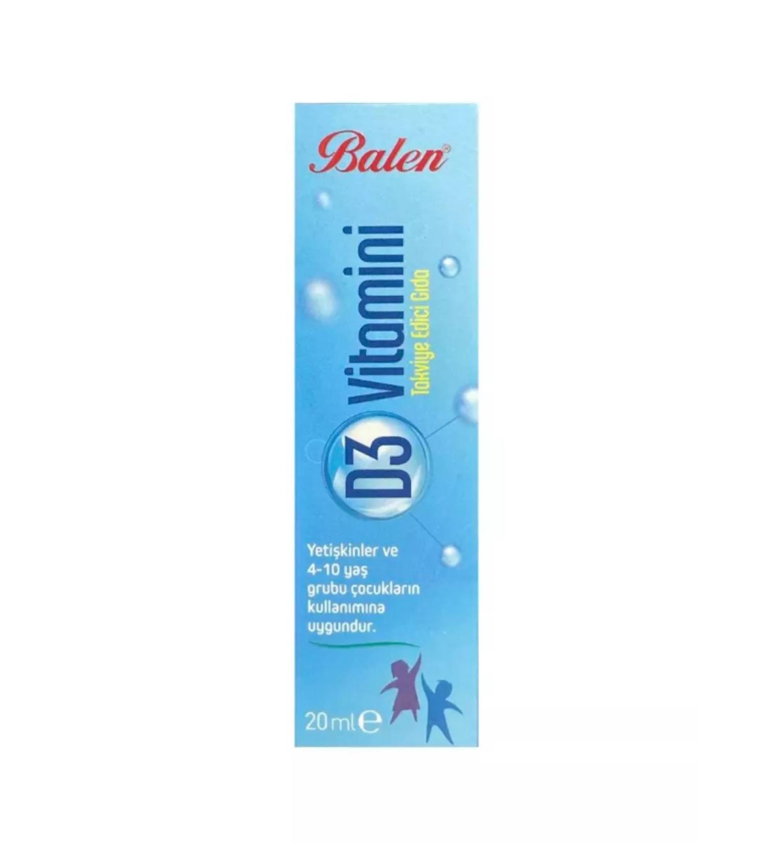 Balen Vitamin D 3 D 3 for children from 4 years old in liquid form