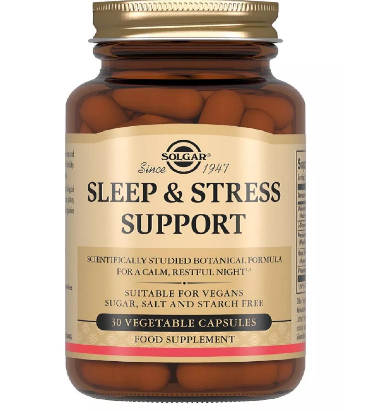 SOLGAR Sleep capsules and night stress control 30 pcs - Buy Online on GoSupps.com