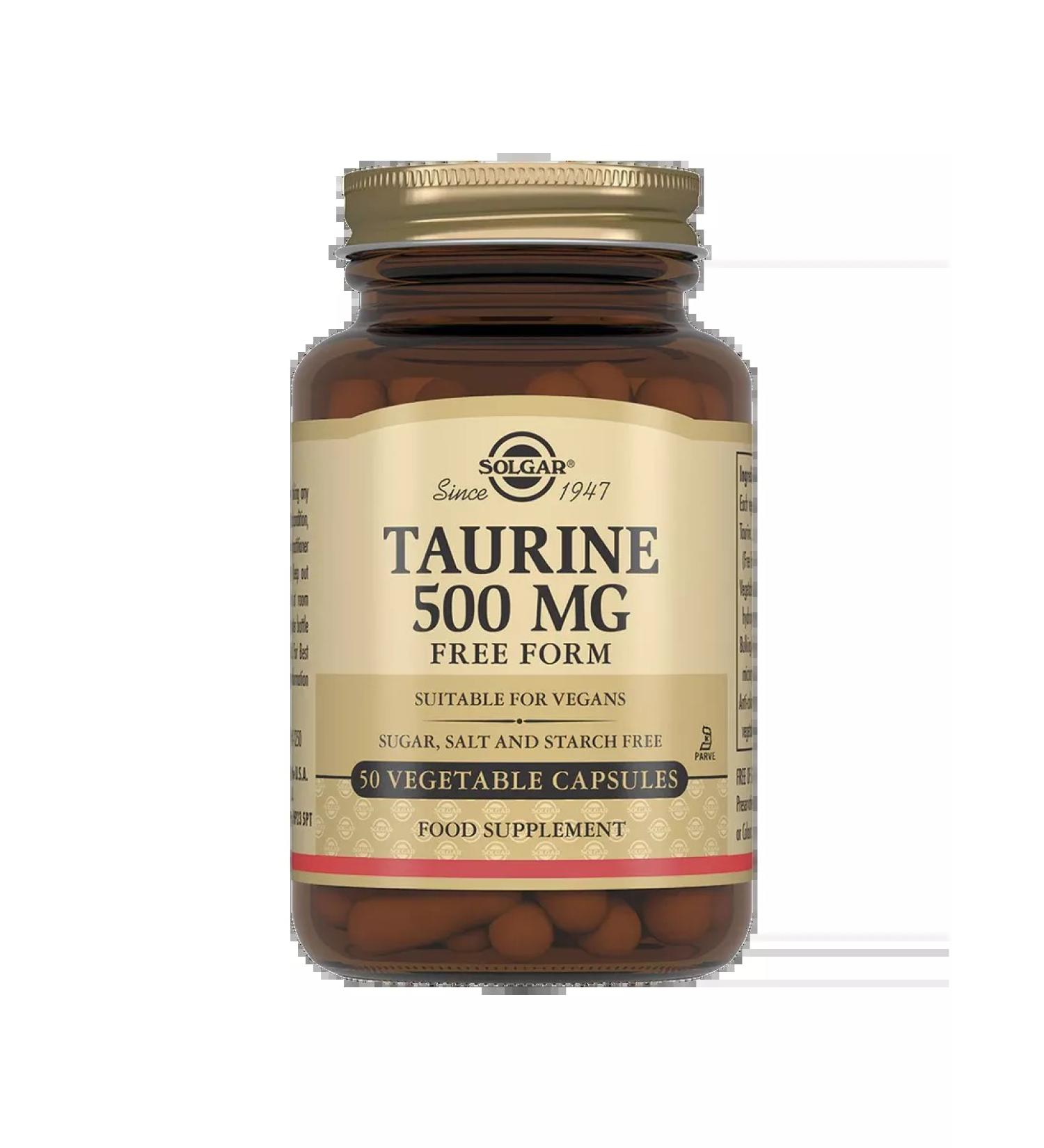 SOLGAR Taurin capsules 500 mg 50 pcs - Buy Online on GoSupps.com