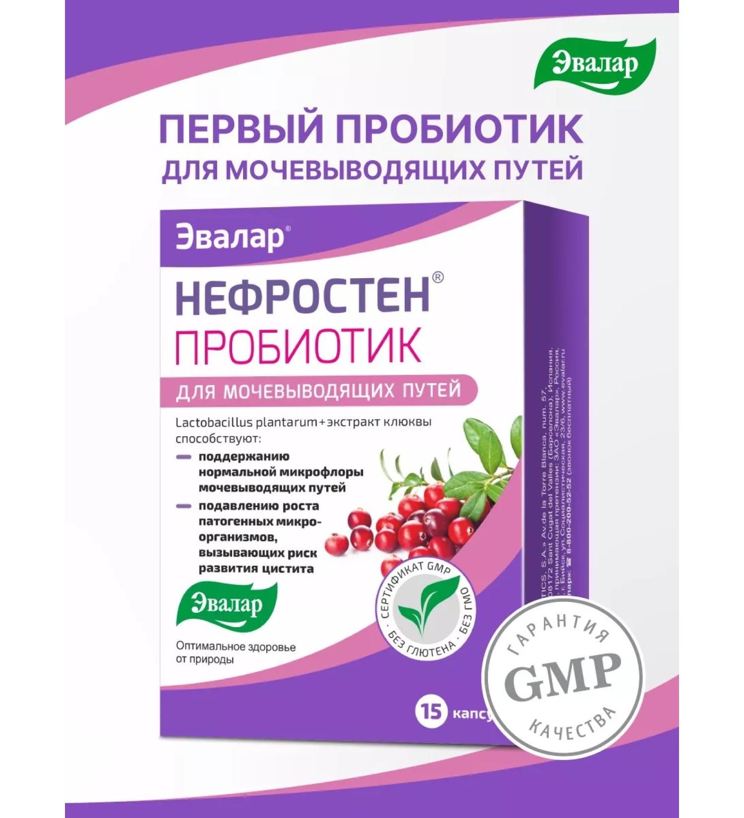 Evalar Nephrosten probiotic 15 capsules - Buy Online on GoSupps.com