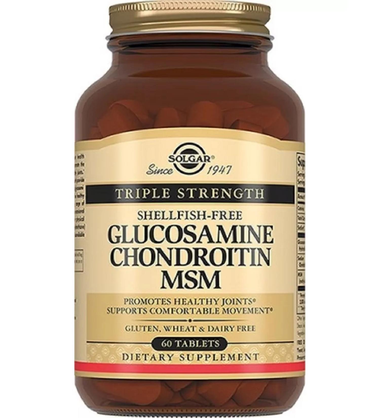 SOLGAR Glucosamine and chondroitin and MSM 60 pcs