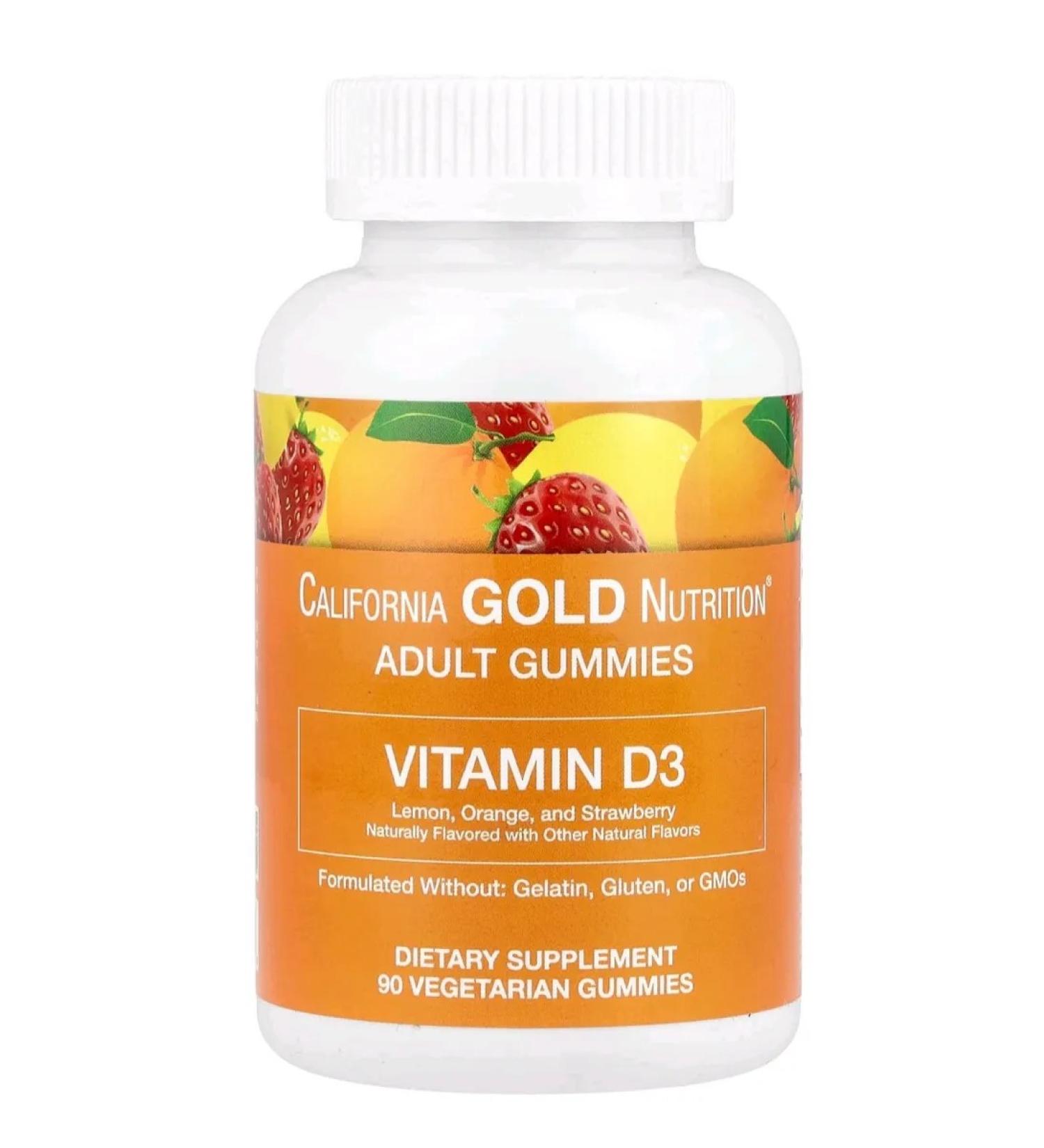 California Gold Nutrition Chewing vitamin D3 2000 me 90 pcs - Buy Online on GoSupps.com