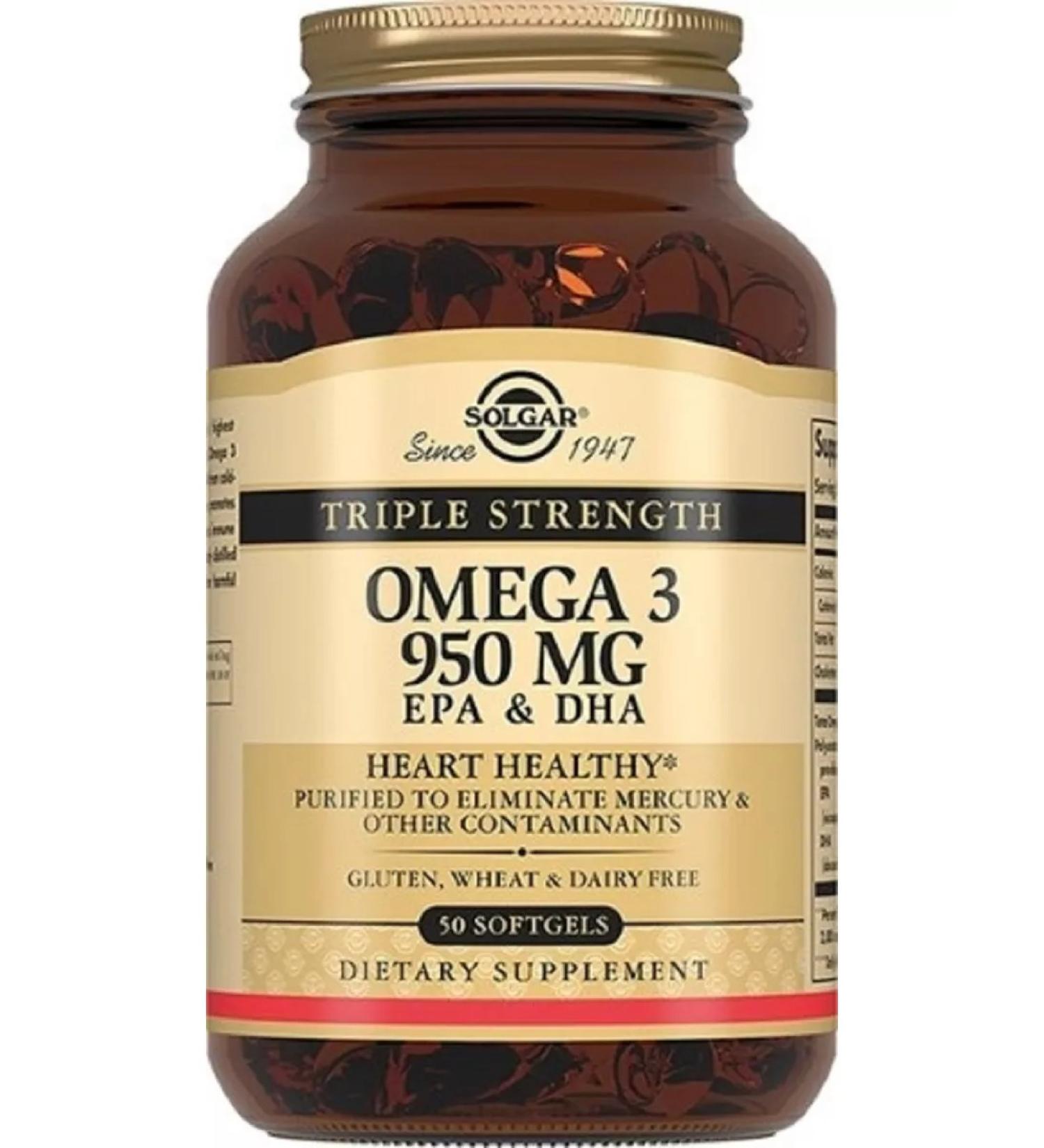 SOLGAR Triple Omega-3 EPA and DHA 50 pcs