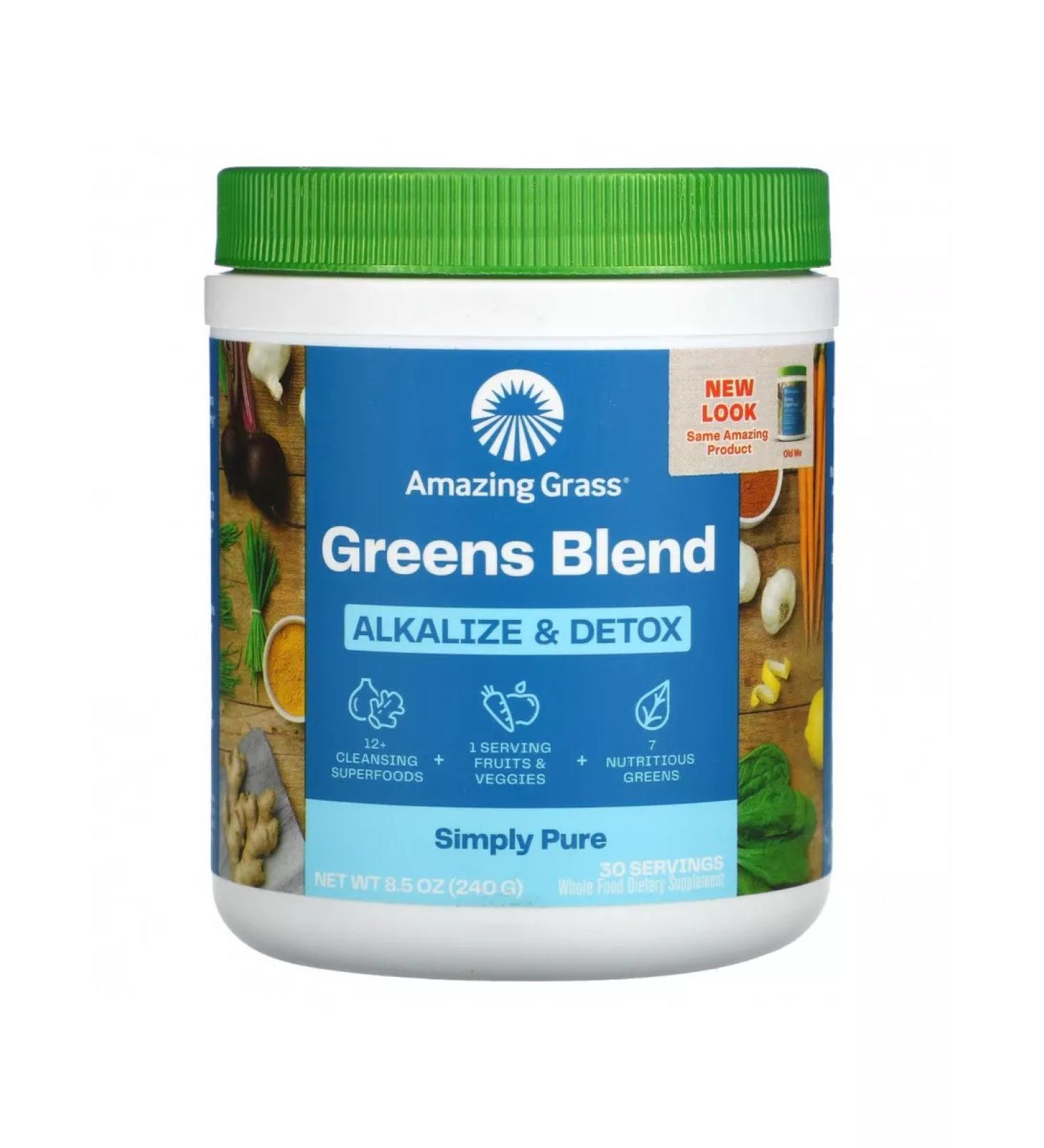 Amazing Grass Alkalize & Detox to reduce acidity and eliminate toxins - Buy Online on GoSupps.com