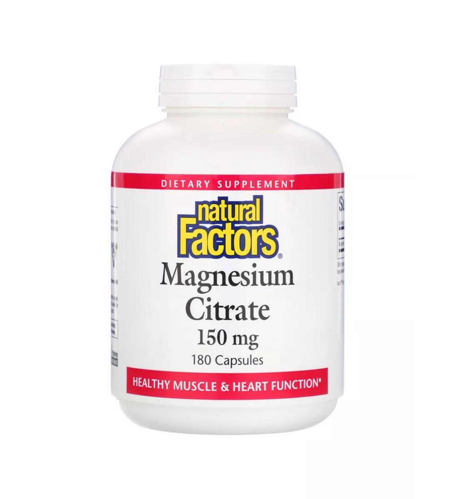 Natural Factors Magnesium citrate (150 mg) 180
