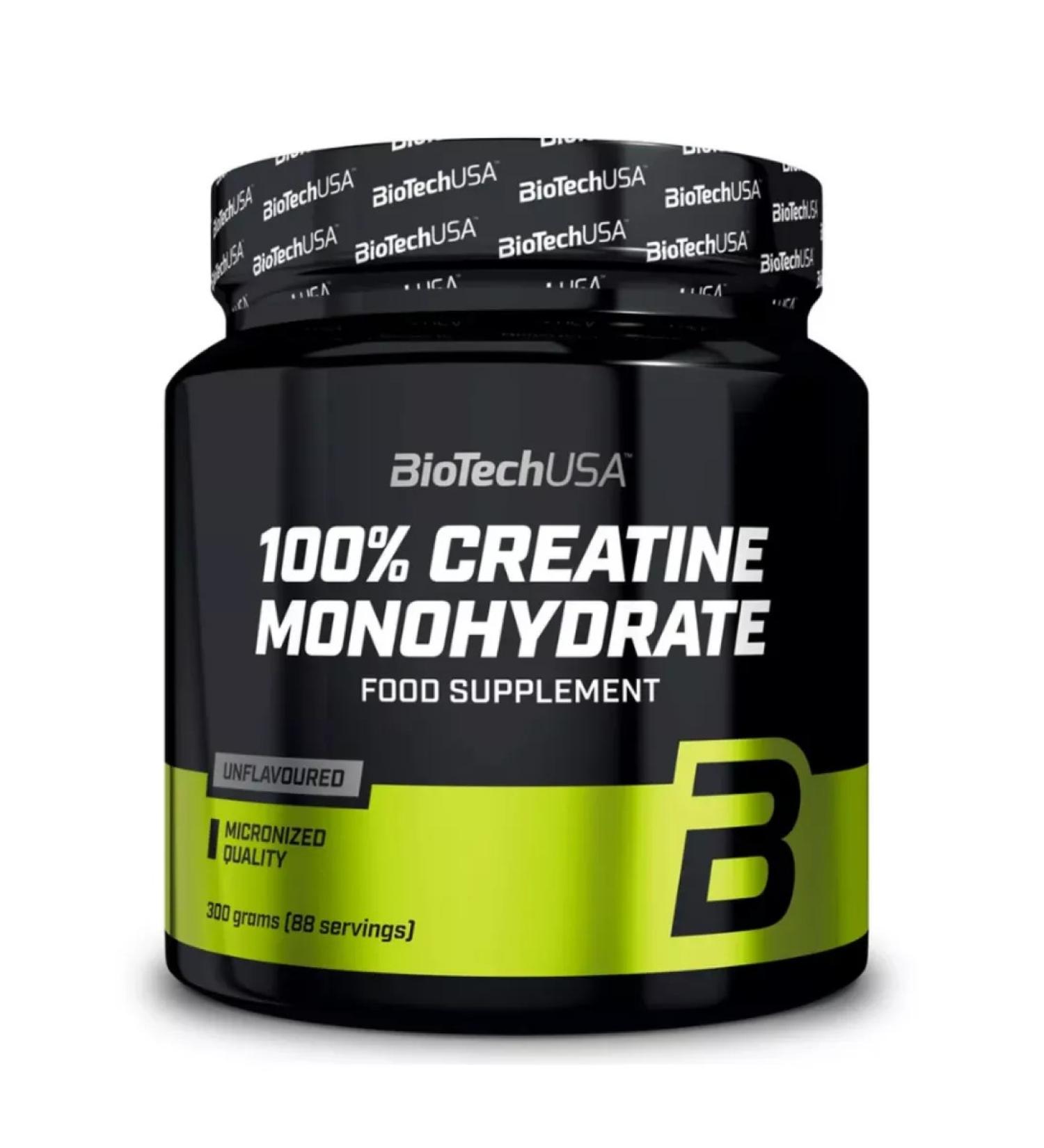 BioTechUSA Creatine Monohydech Biotech 100% Creatine MonohyDrate 300 g - Buy Online on GoSupps.com