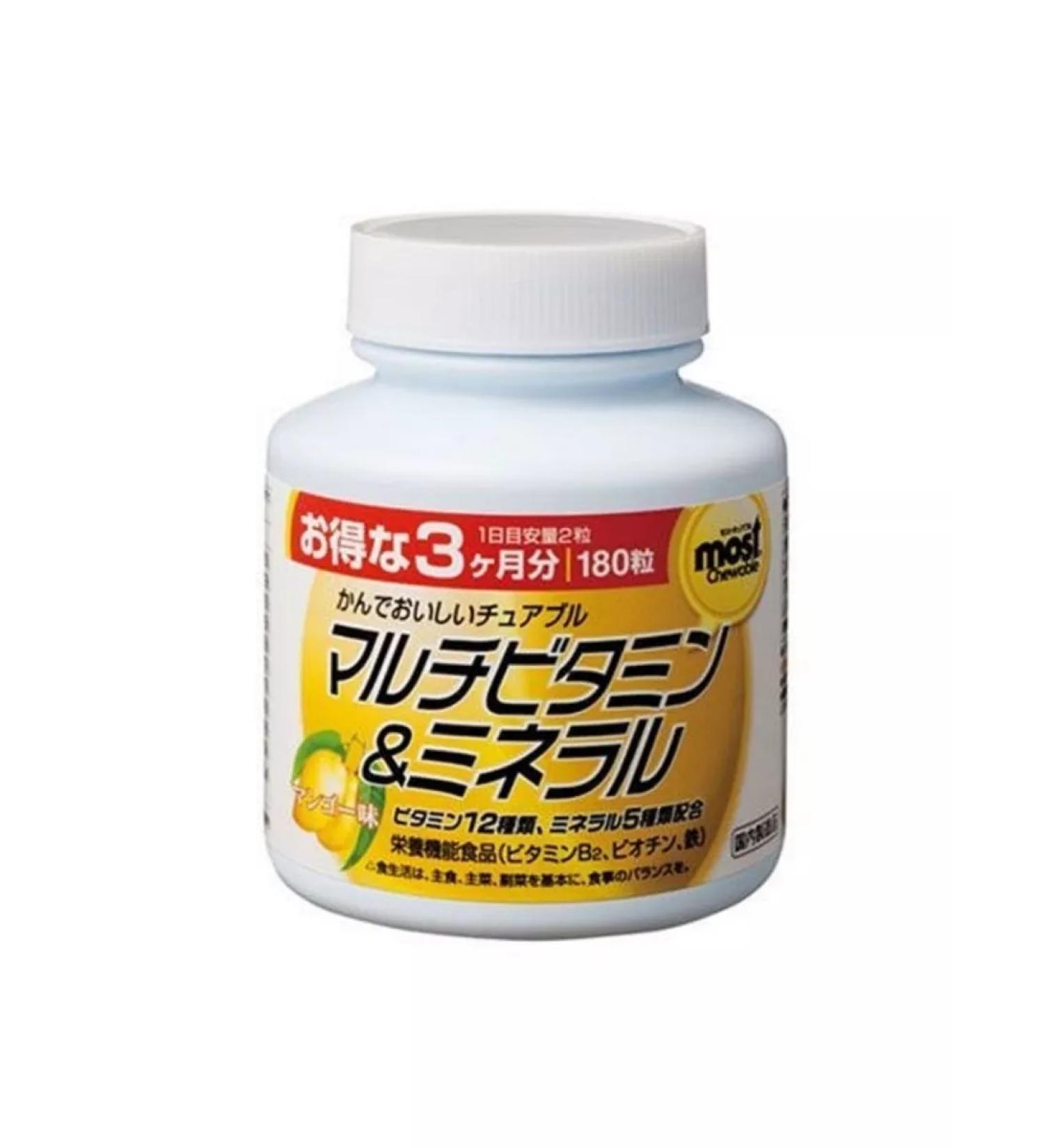 Orihiro Multivitamins and minerals with the taste of mango 180 table. Japan