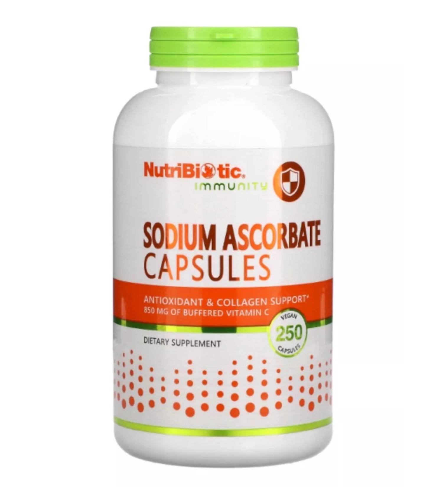 NutriBiotic Sodium ascorbate vitamin C Sodium ascorbat 250 capsules