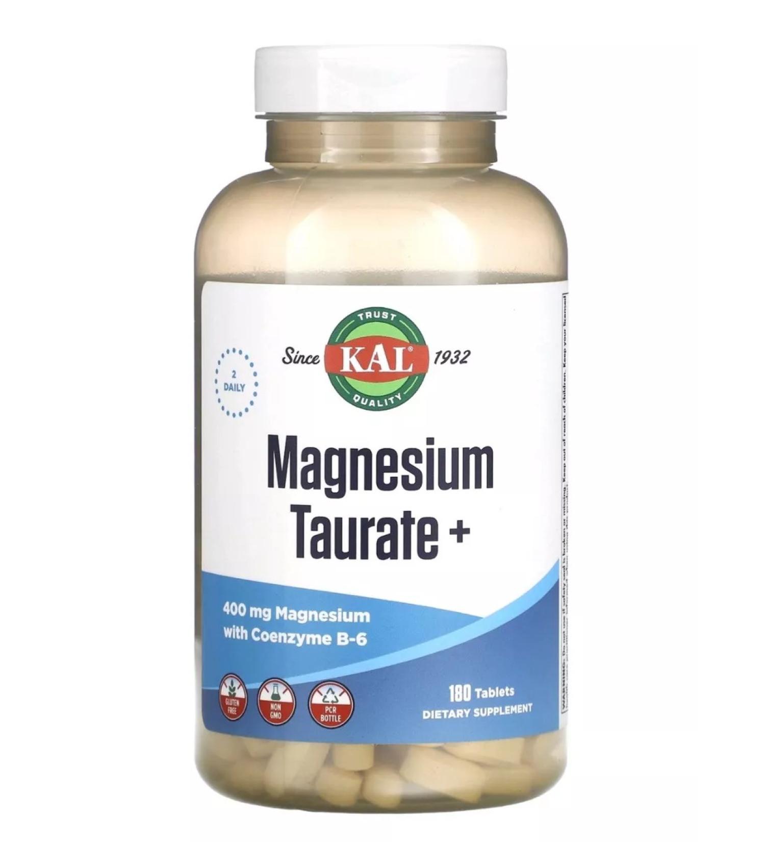 KAL Magnesium Taurate Taurat Magnesium Coenzym B6 180 tablets