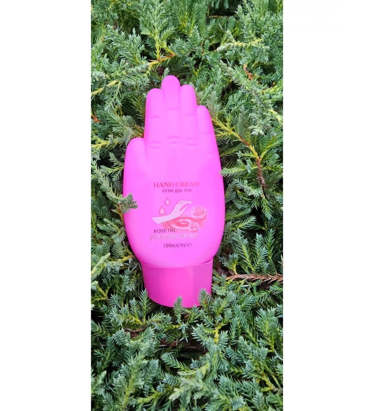 Hand Cream with pink oil