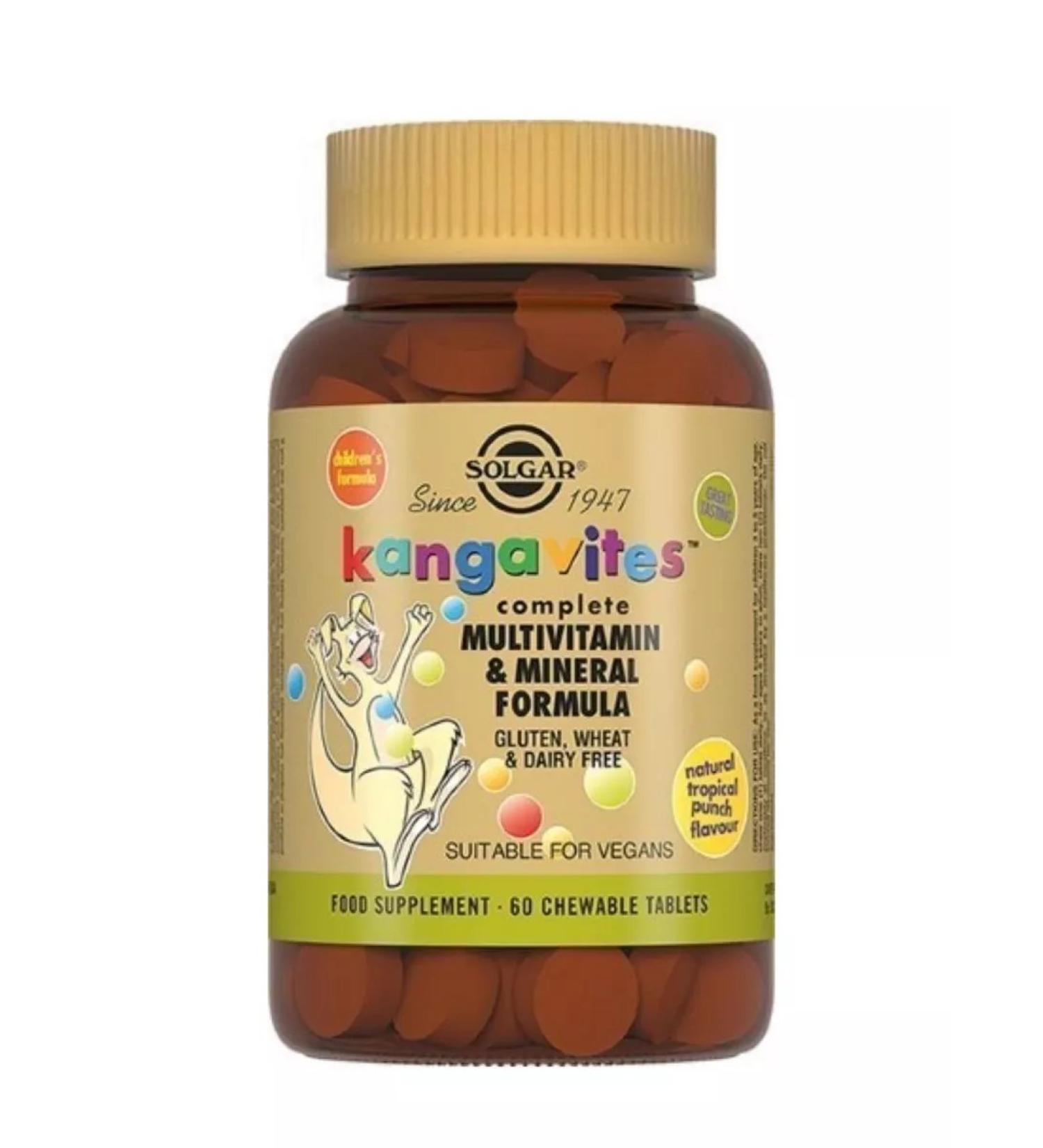SOLGAR Kangavitest for children with multivitamins and minerals - Buy Online on GoSupps.com