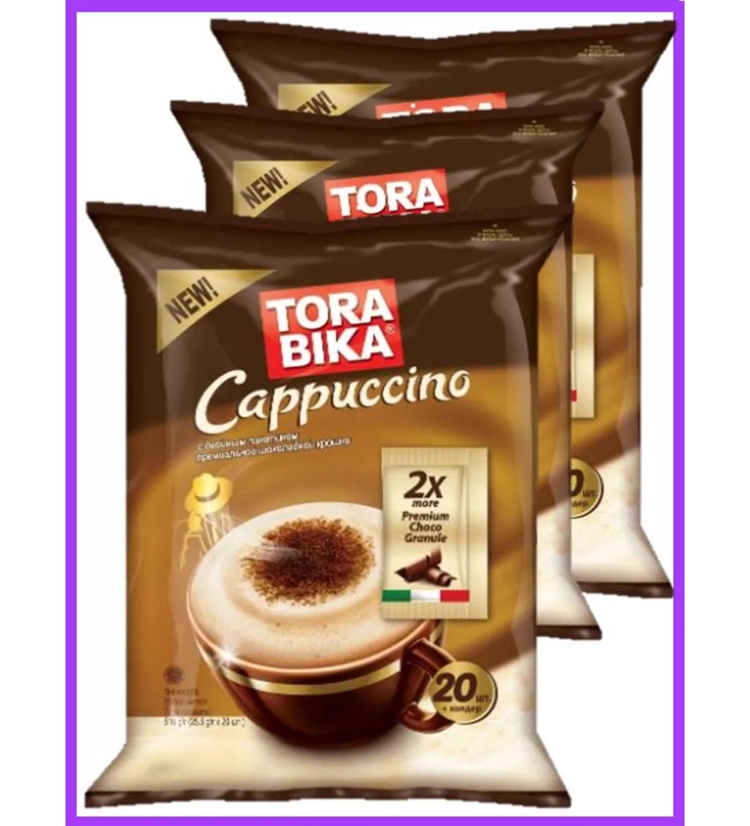 ToraBika Coffee 3 in 1 thorabic cappuccino 3 pcs * 20 pack - Buy Online on GoSupps.com