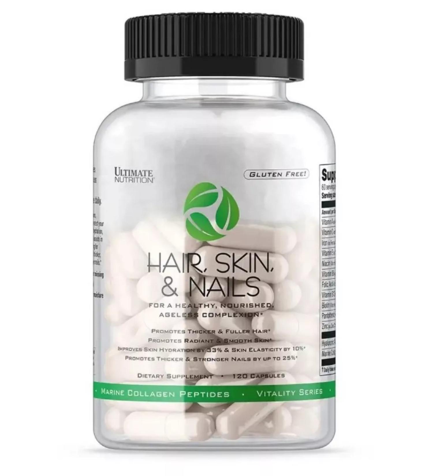 Ultimate Nutrition Ultimate Vitamins Hair Skin & Nails 120 Capsules - Buy Online on GoSupps.com