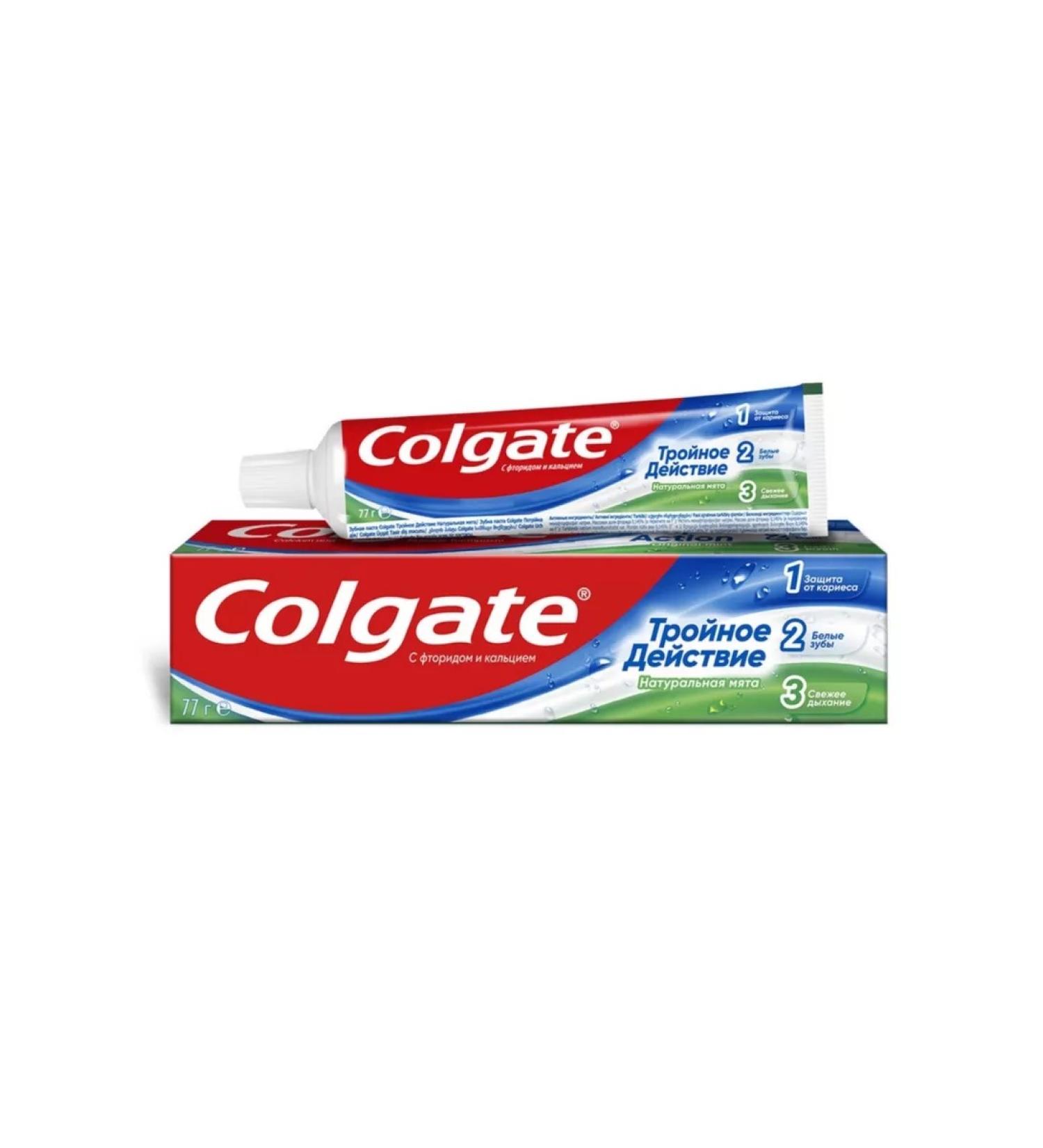COLGATE Tailor toothpaste Triple action natural peppermint 73 g - Buy Online on GoSupps.com