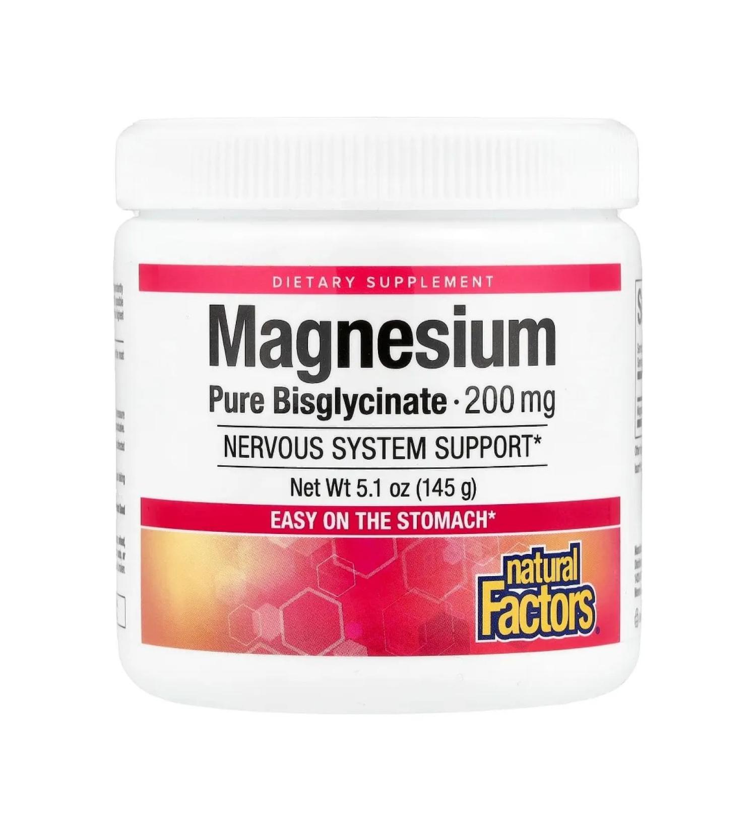 Natural Factors Bisglcinate magnesium 200 mg 145 g