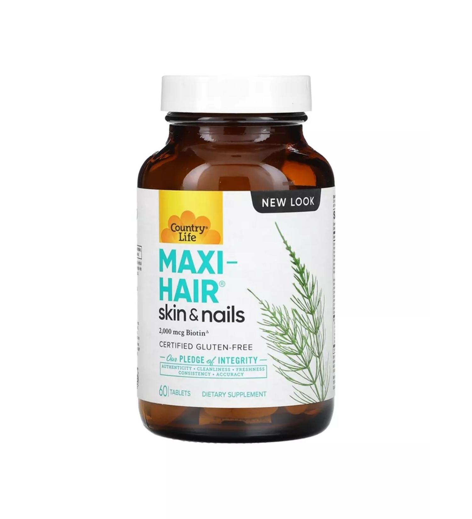 Country Life Maxi-hair biotin 60 tablets