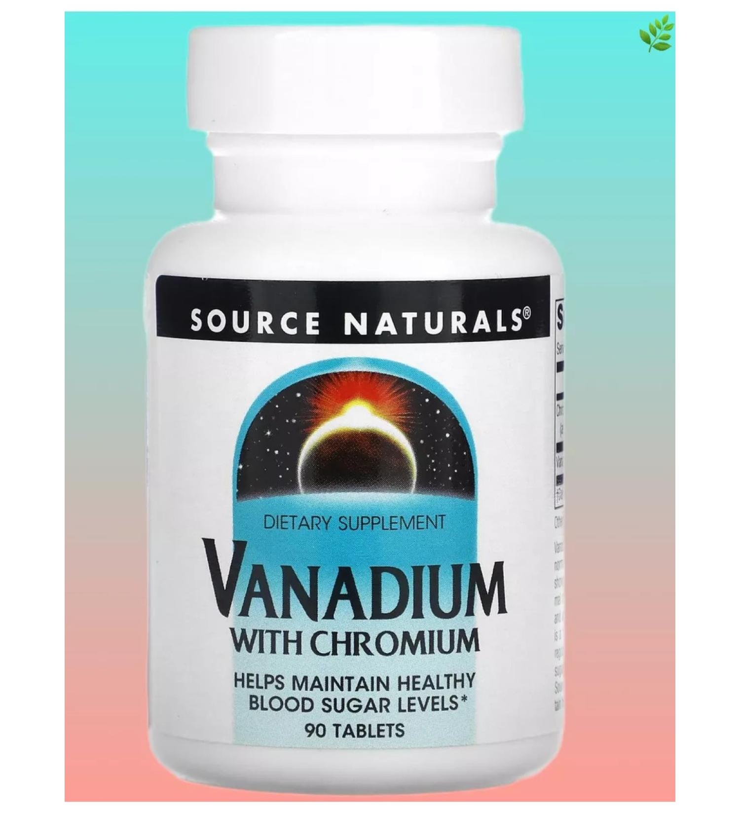 Source Naturals Vanadium + chrome 90 tablets