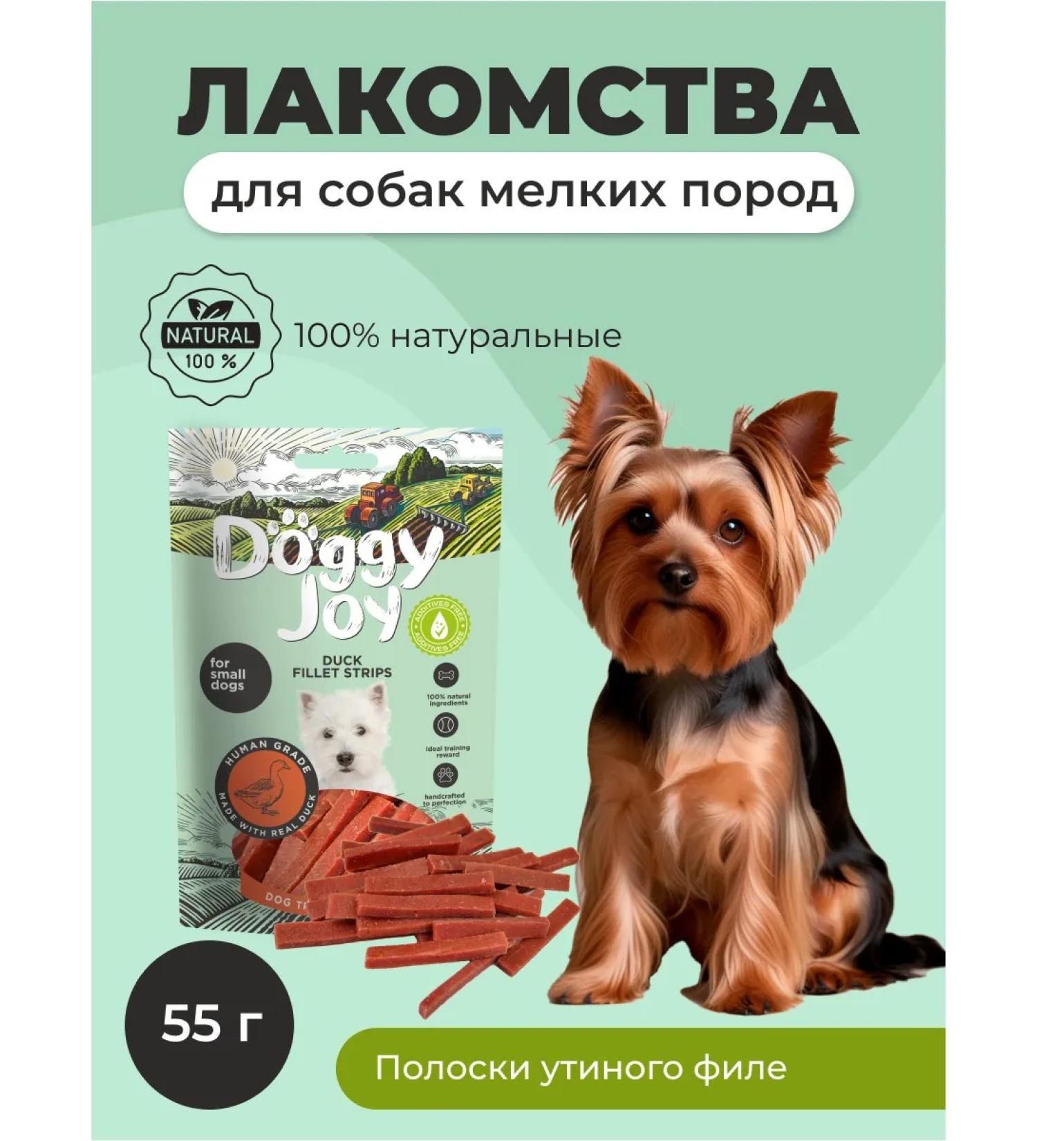 Doggy Joy Strips from duck fillet 55g - Buy Online on GoSupps.com