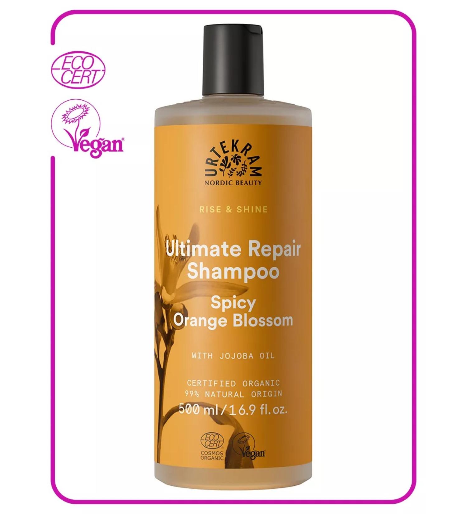 Urtekram Organic shampoo spicy orange flower 500 ml - Buy Online on GoSupps.com