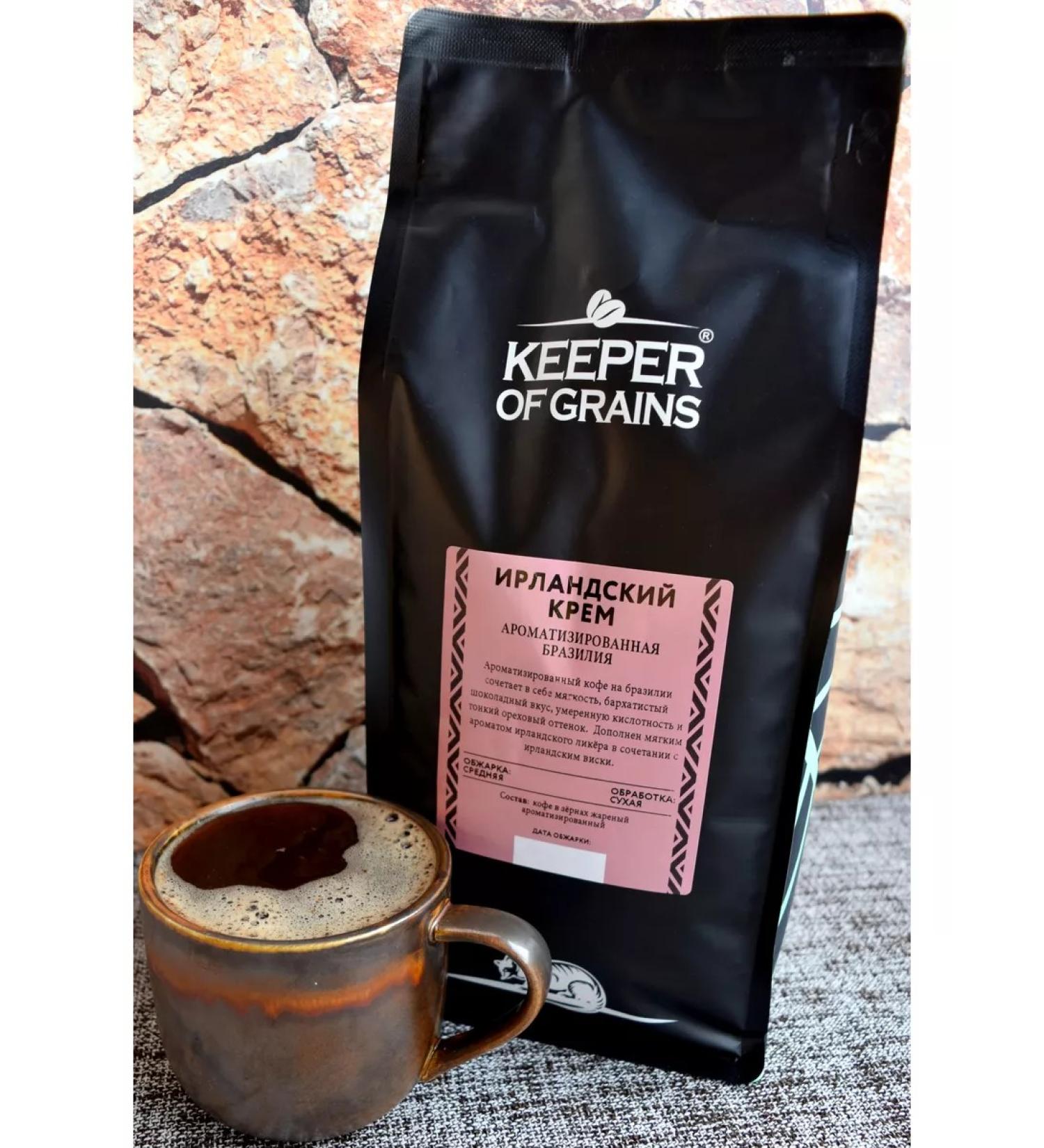 Keeper of Grains Coffee "Irish cream" 1000 g grain - Buy Online on GoSupps.com