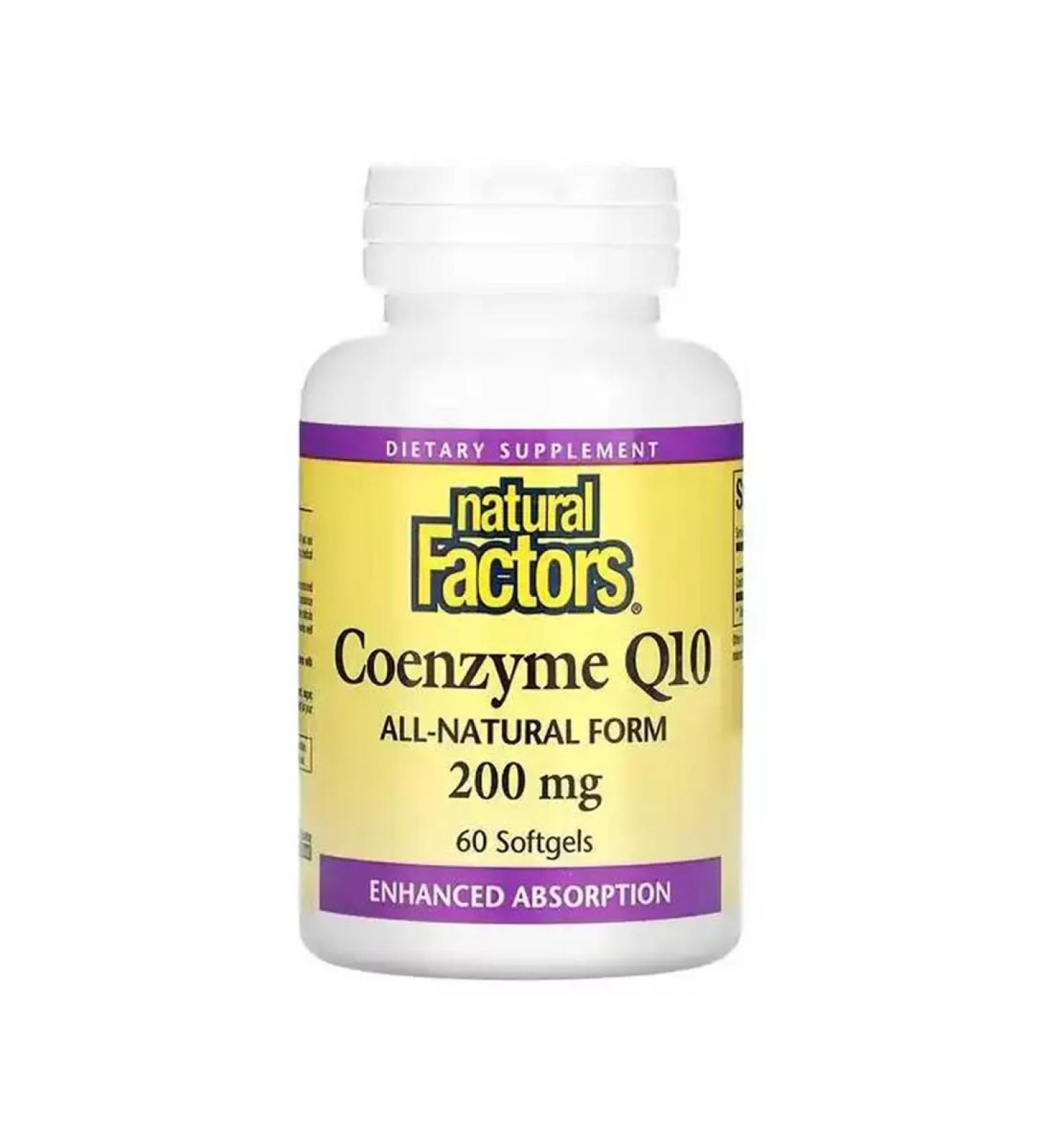 Natural Factors Coenzyme Q10 200 mg 60 soft tablets
