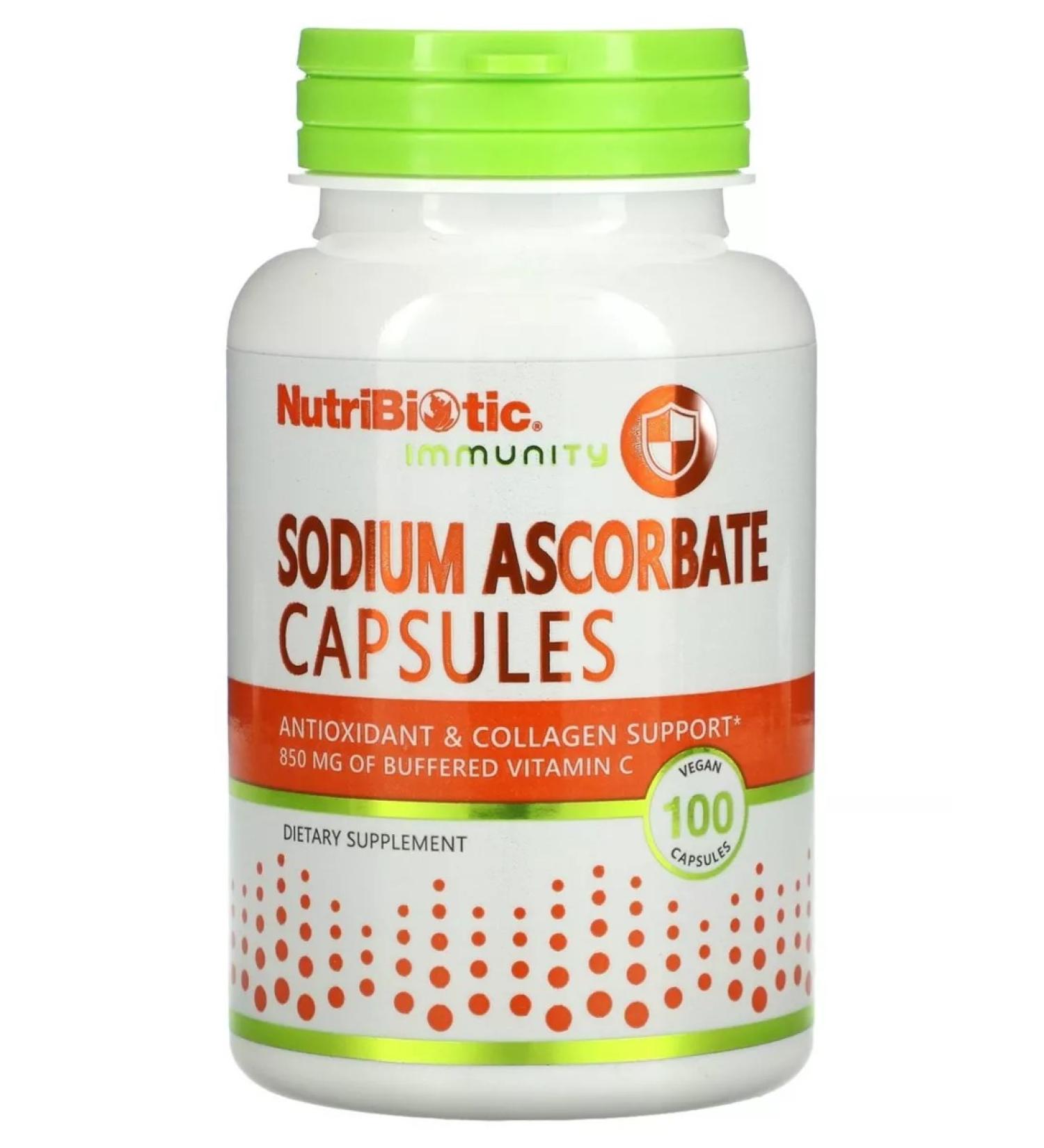 NutriBiotic Sodium ascorbate vitamin C sodium ascorbate 100 kapsul