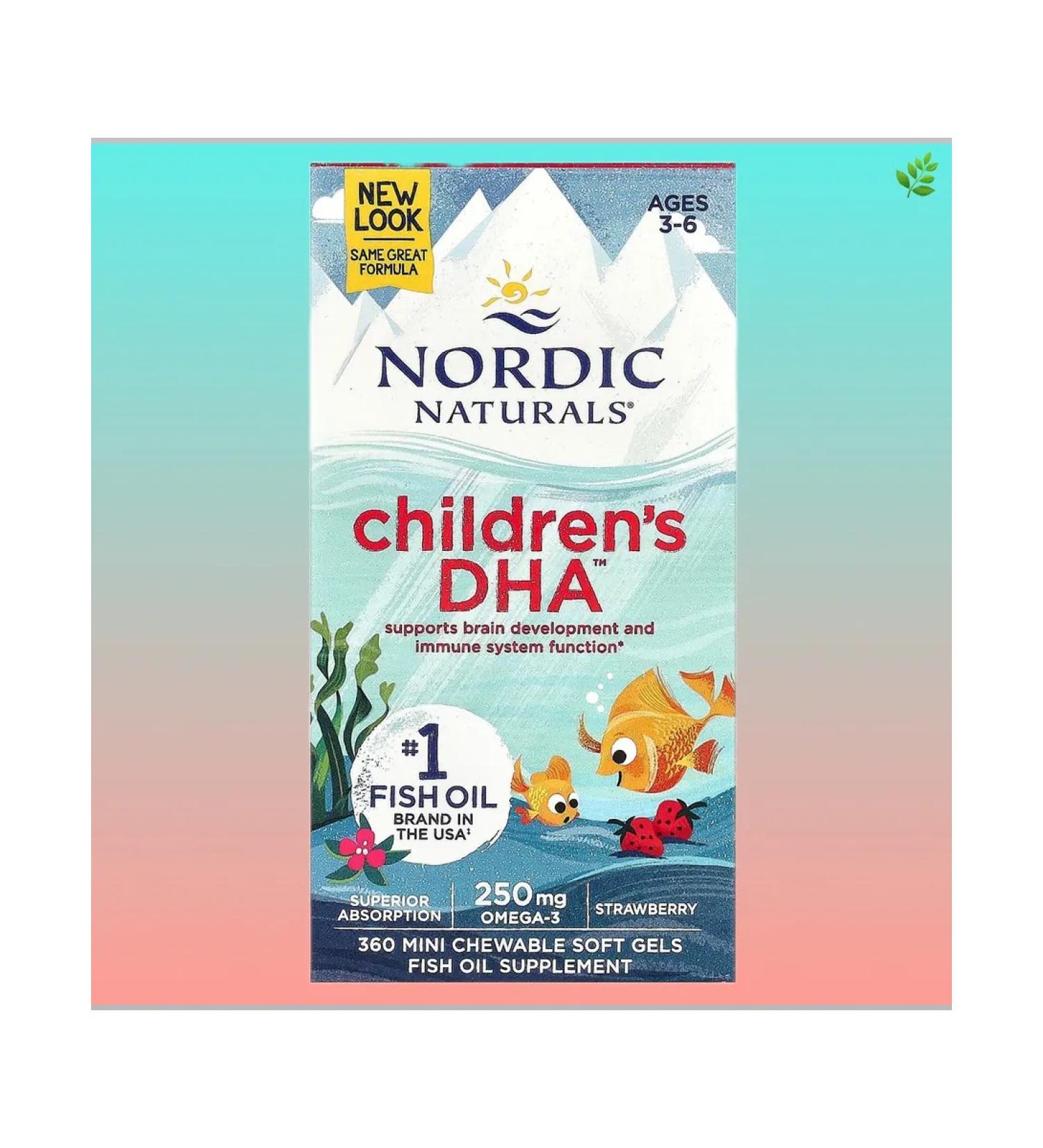 Nordic Naturals DGK for children 3-6 years old 250 mg 360 mini-capsule - Buy Online on GoSupps.com