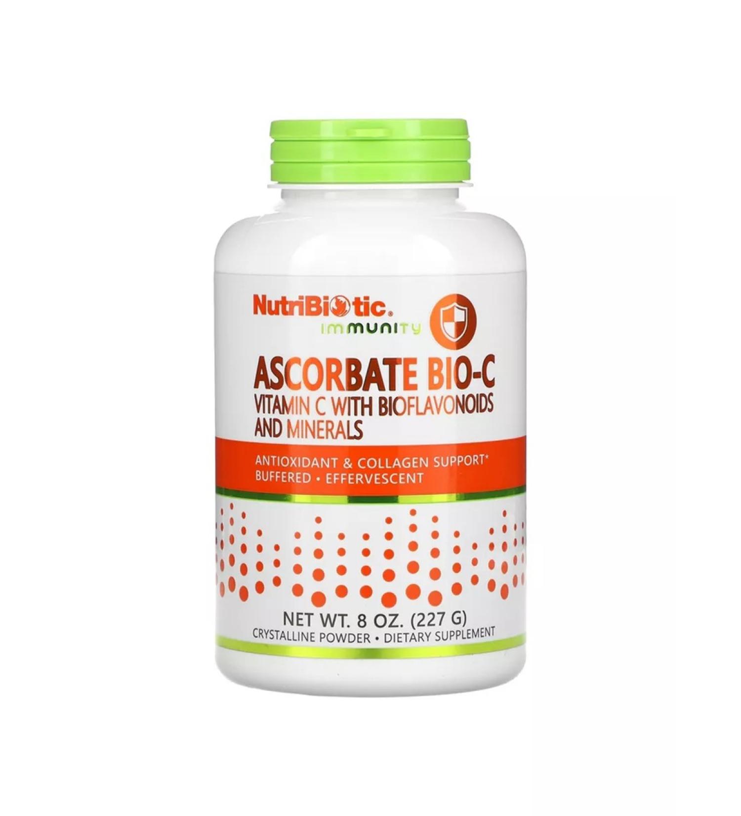 NutriBiotic Ascorbat Bio-C Vitamin C with bioflavonoids 227 g
