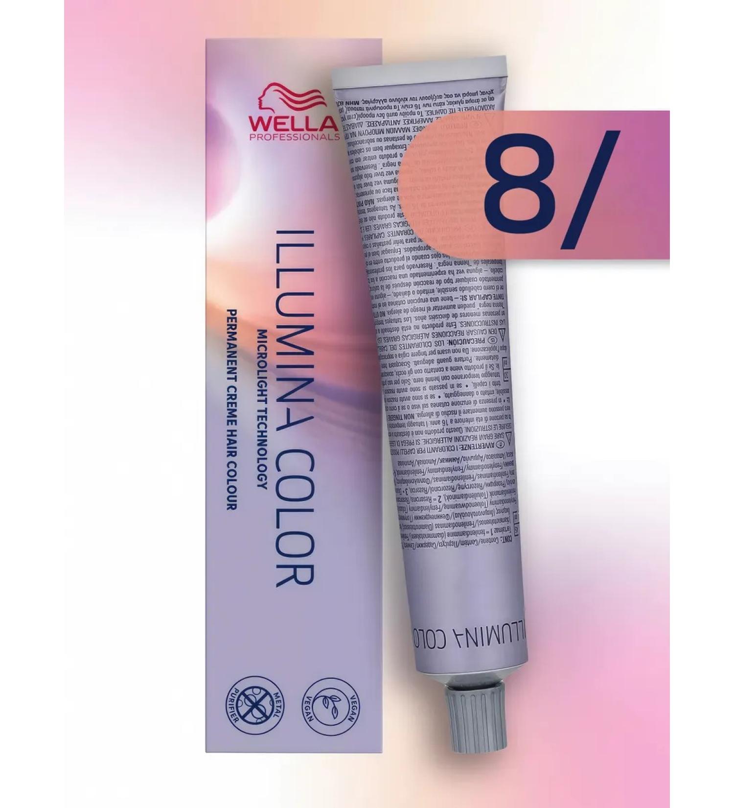 WELLA PROFESSIONALS Persistent hair cream Illumina Color 8 - Buy Online on GoSupps.com