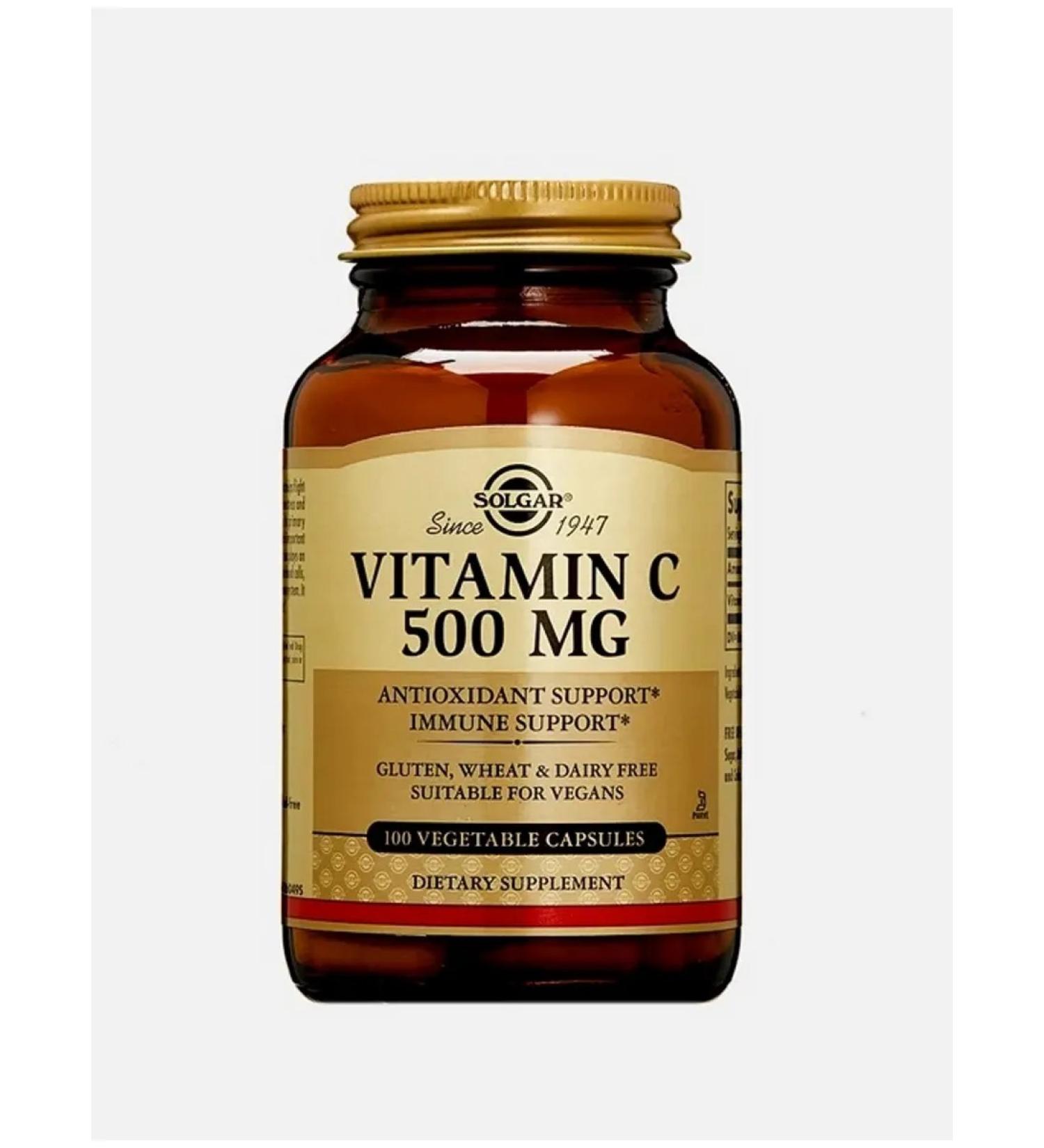 Solgar vitamin C 500 mg 100 capsules - 1 - Buy Online on GoSupps.com