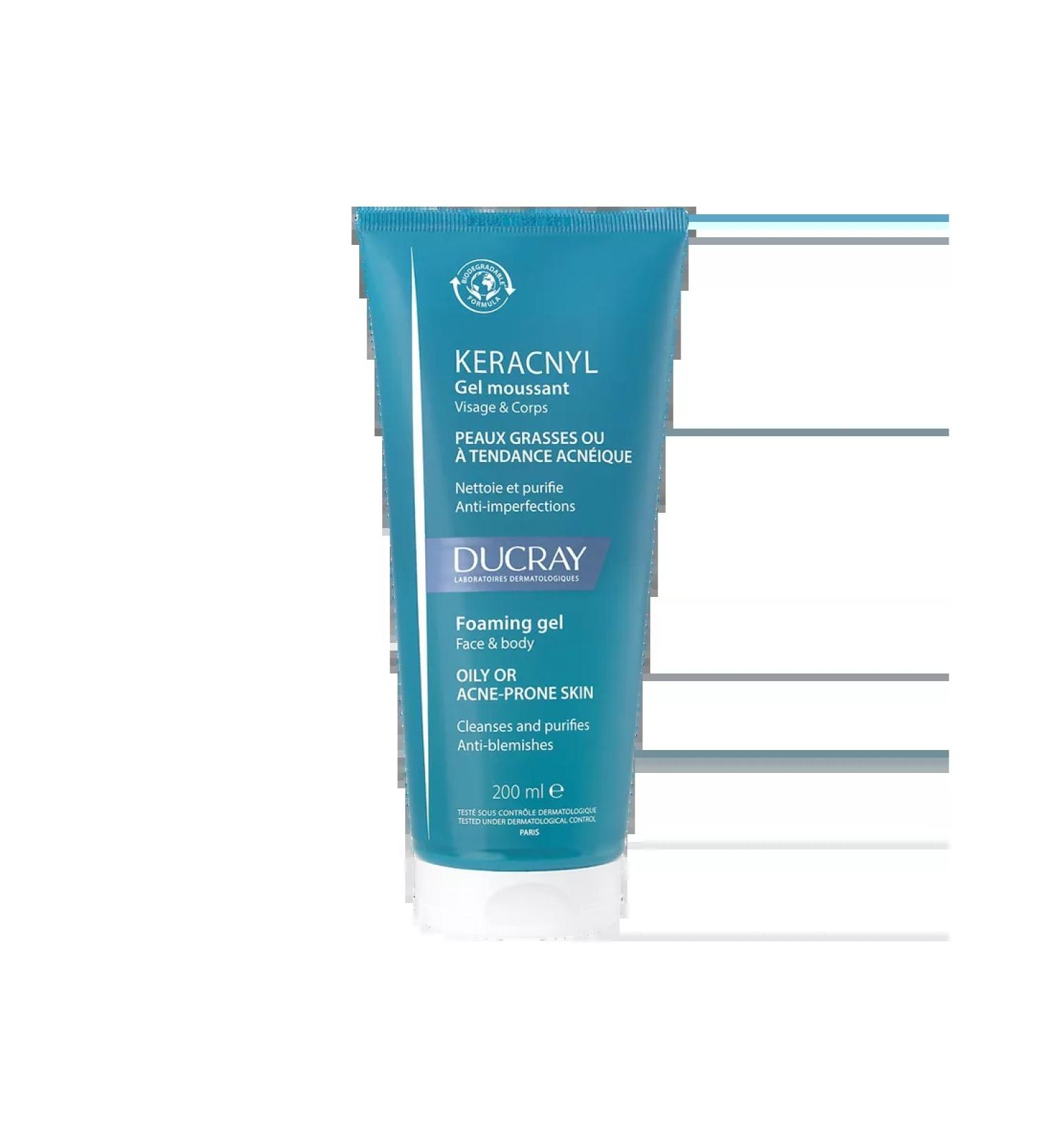 DUCRAY Duchero Keracnyl Cleansing Hel for Faces and Body 200 ml - Buy Online on GoSupps.com