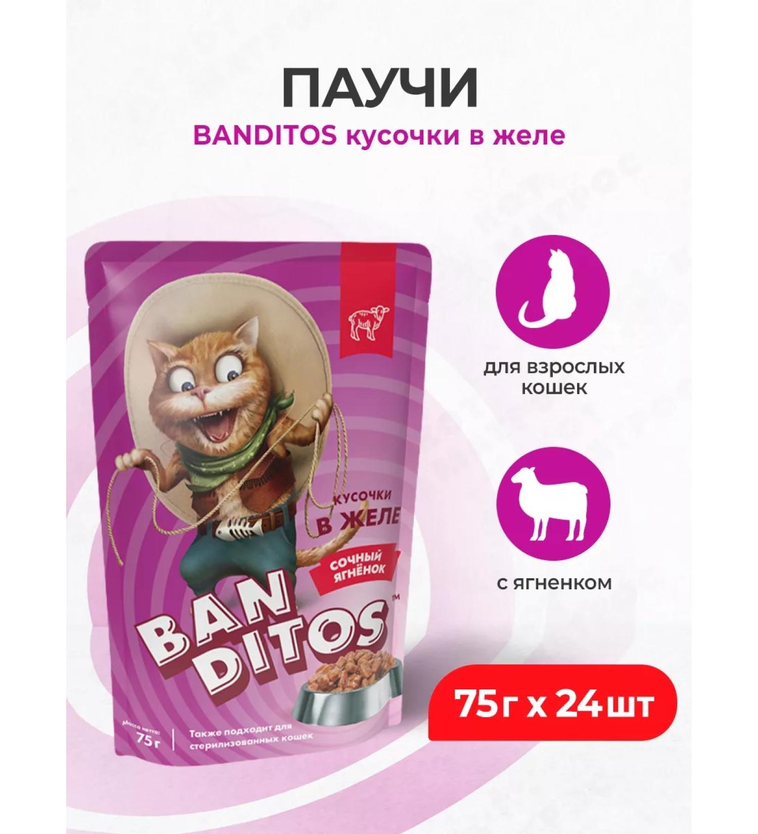 Banditos Spider for cats with juicy lamb - 75 g x 24 pcs - Buy Online on GoSupps.com