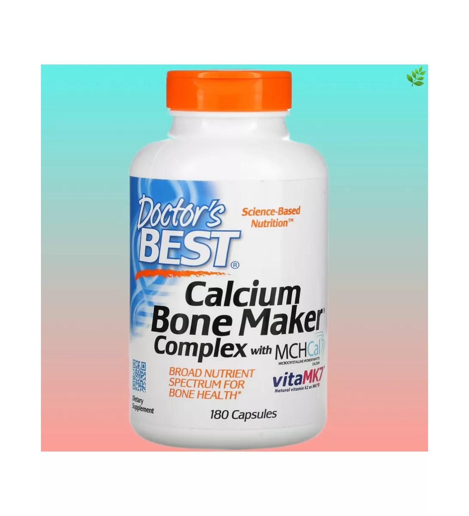 Doctor's Best Calcium Bone Maker Complex with Mchcal and Vitamk7 180 capsules