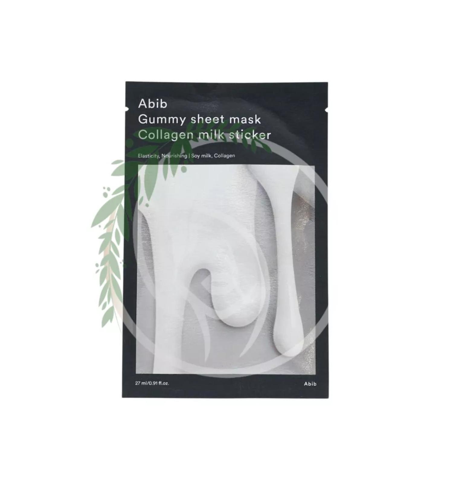 Abib Gummy Sheet Mask Collagen Milk Sticker 1pc - Buy Online on GoSupps.com