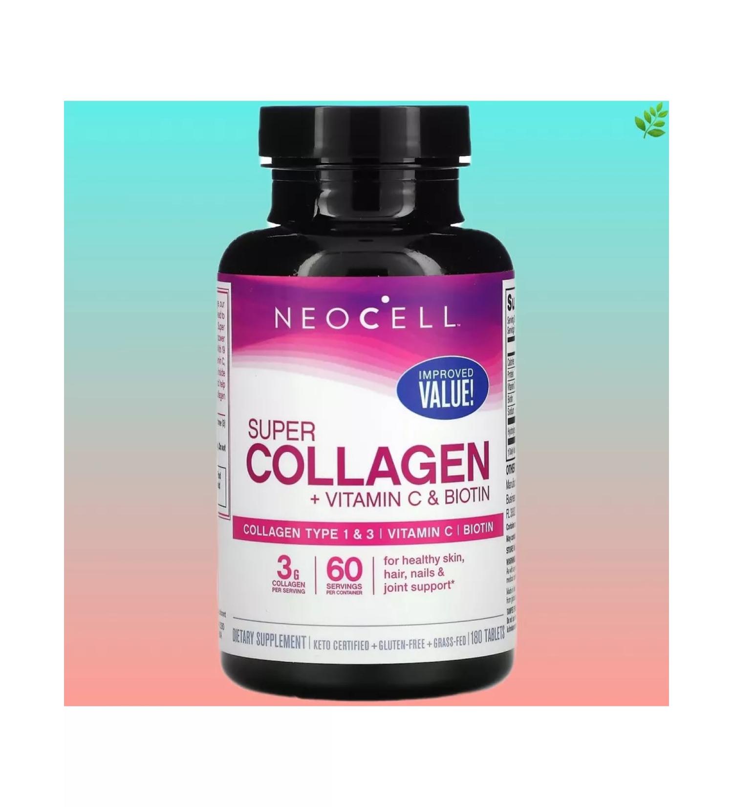 Neocell Super collagen + vitamin C and biotin 180 tablets