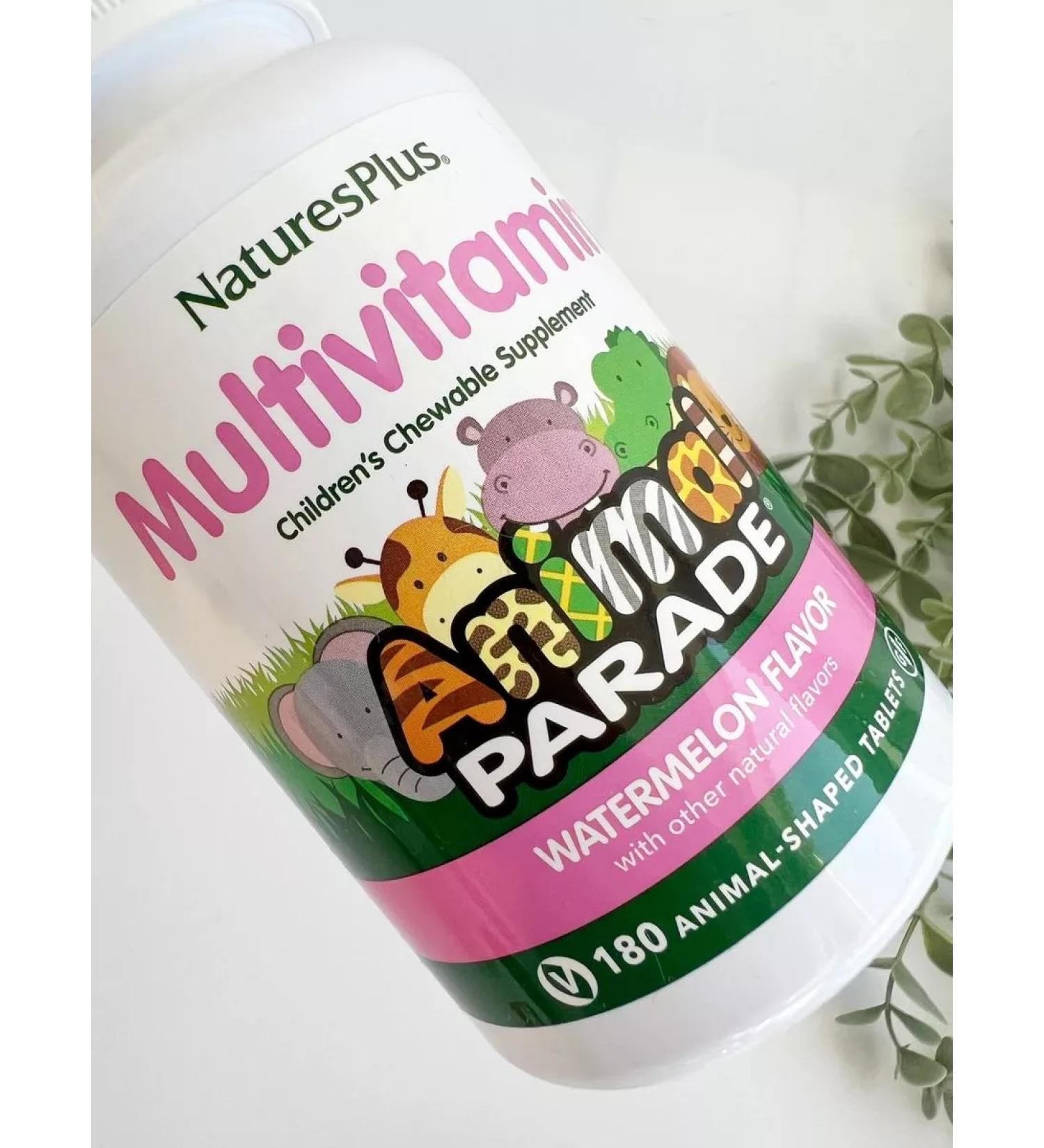 Natures Plus Animal Parade Multivitamins for children Arbuz 180 Tab - Buy Online on GoSupps.com
