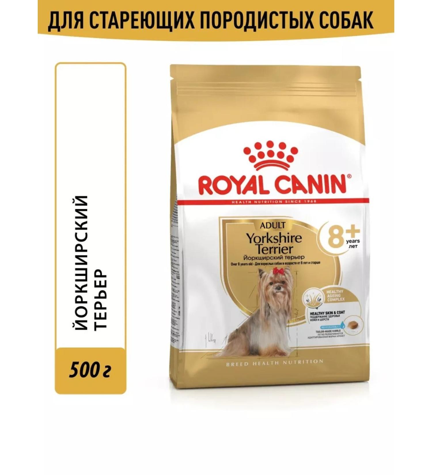 ROYAL CANIN Dry food yorkshireterrier8+ for terriers from 8 years 500g - Buy Online on GoSupps.com