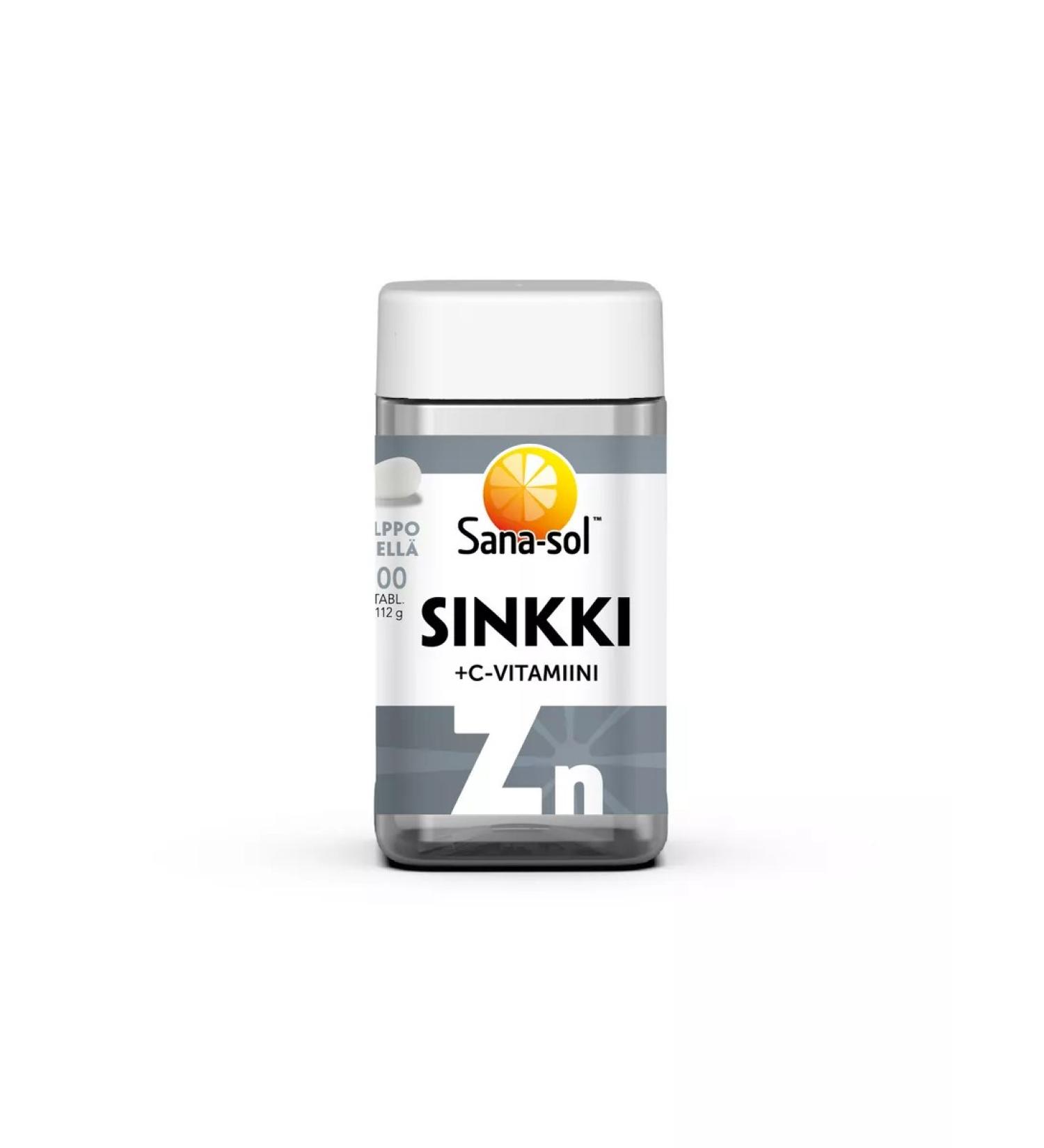 Sana-Sol Sinnki zinc with vitamin C 200 tablets