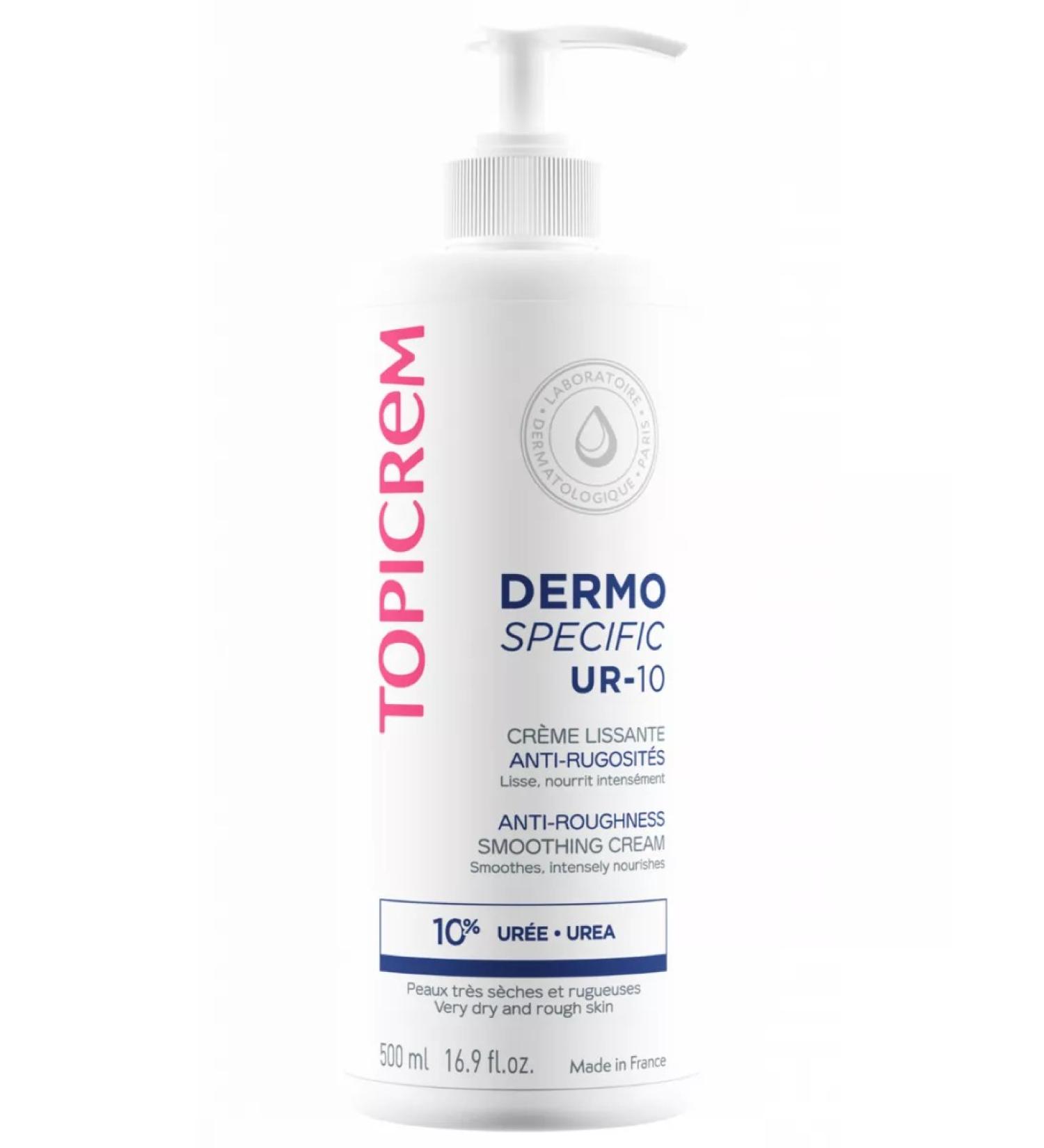 TOPICREM UR-10 softening cream for coarse skin 500 ml - Buy Online on GoSupps.com