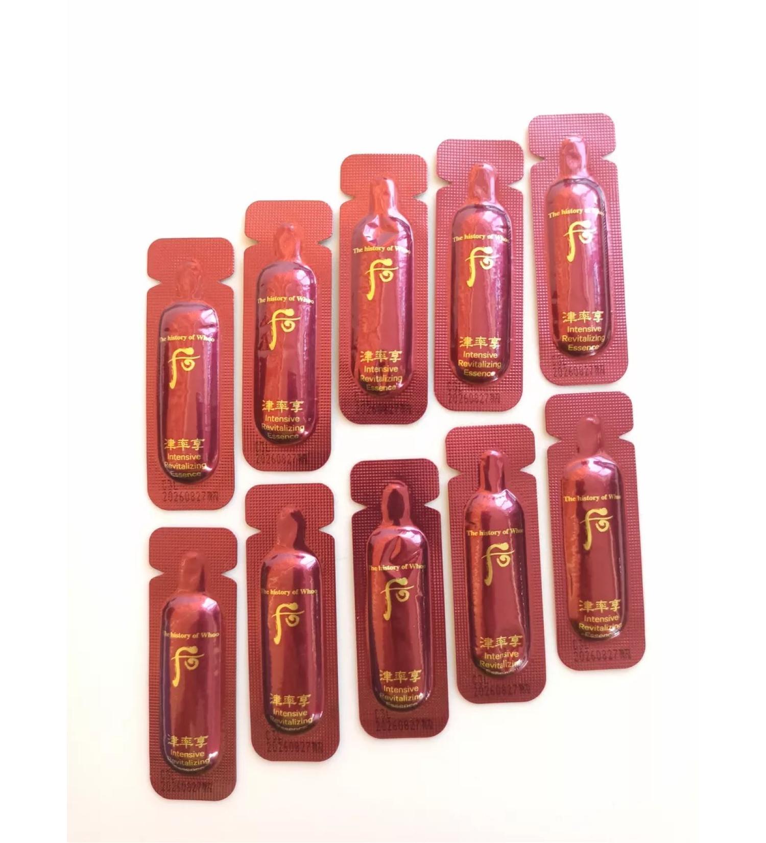 The History of Whoo Essence for the face with red ginseng. Set of probes