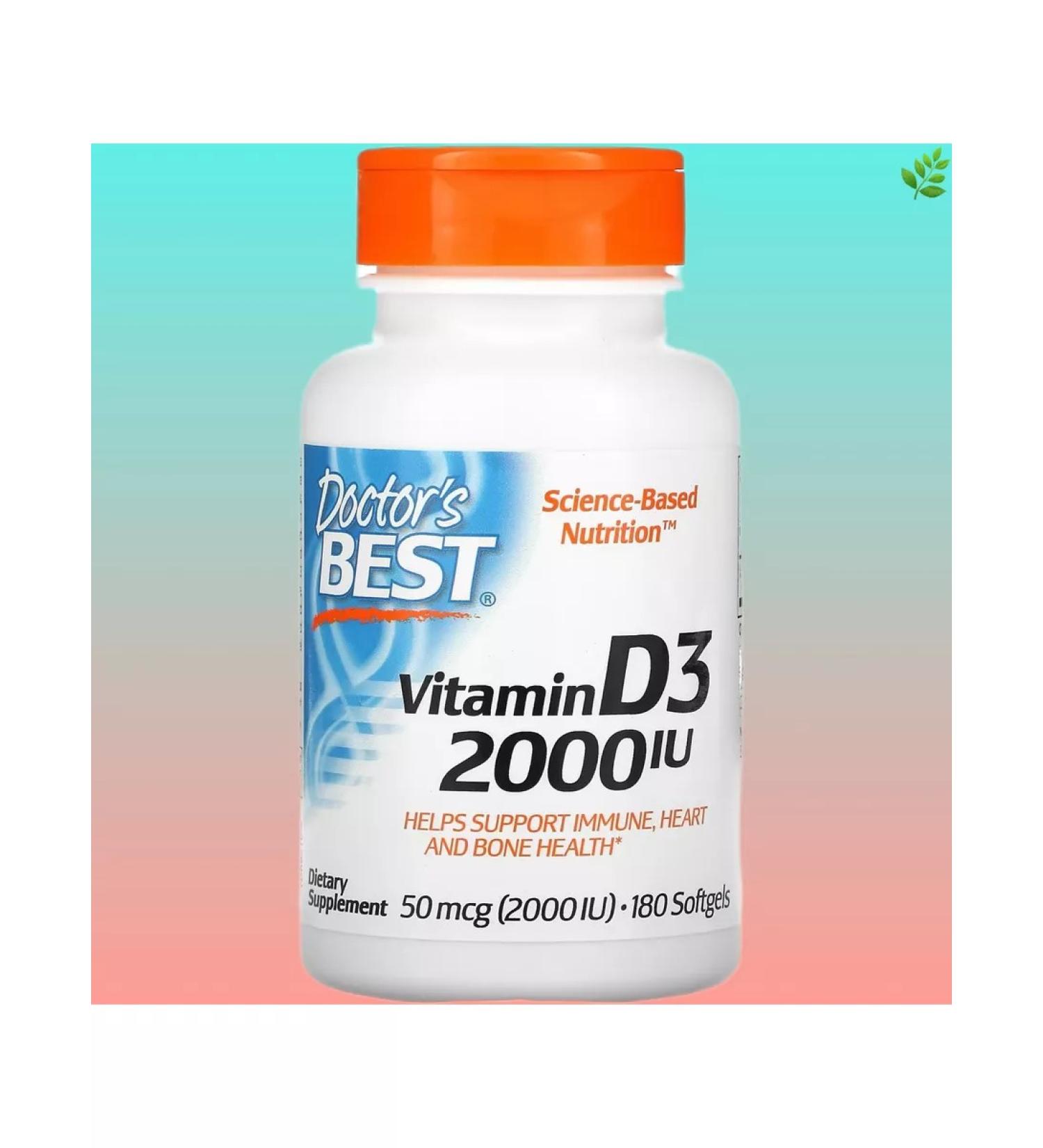 Doctor's Best Vitamin D3 D3 125 g (2000 IU) 180 capsules