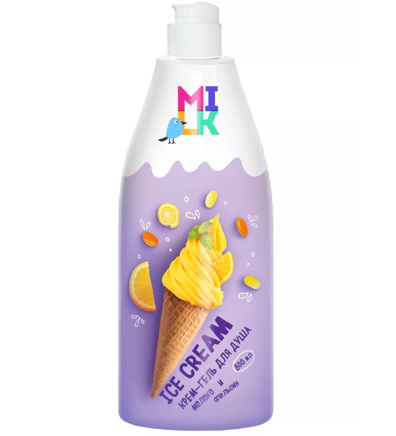 Cream-gel shower milk and orange 800 ml - Buy Online on GoSupps.com