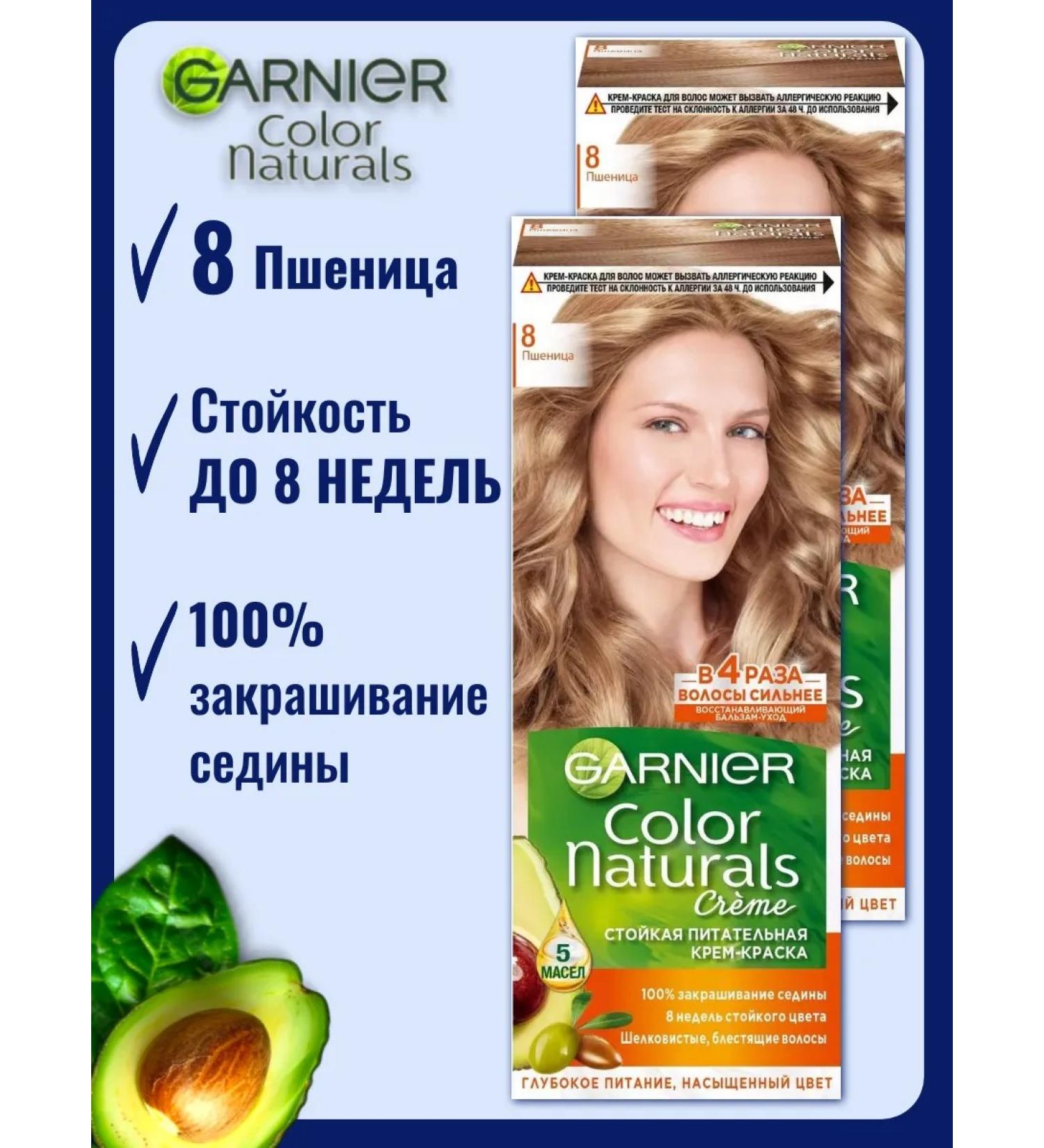 Garnier Hair dye cream 8 wheat 2 pcs - Buy Online on GoSupps.com