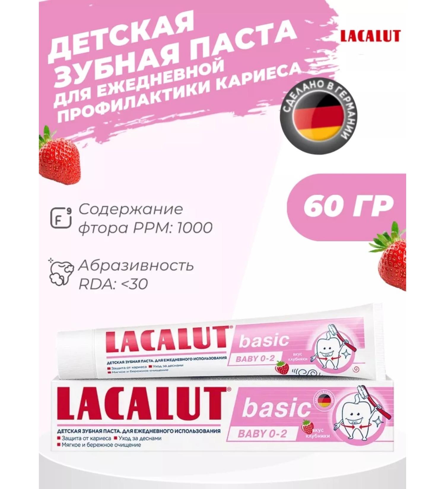 LACALUT Basic Baby 0-2 60 grams toothpaste - Buy Online on GoSupps.com